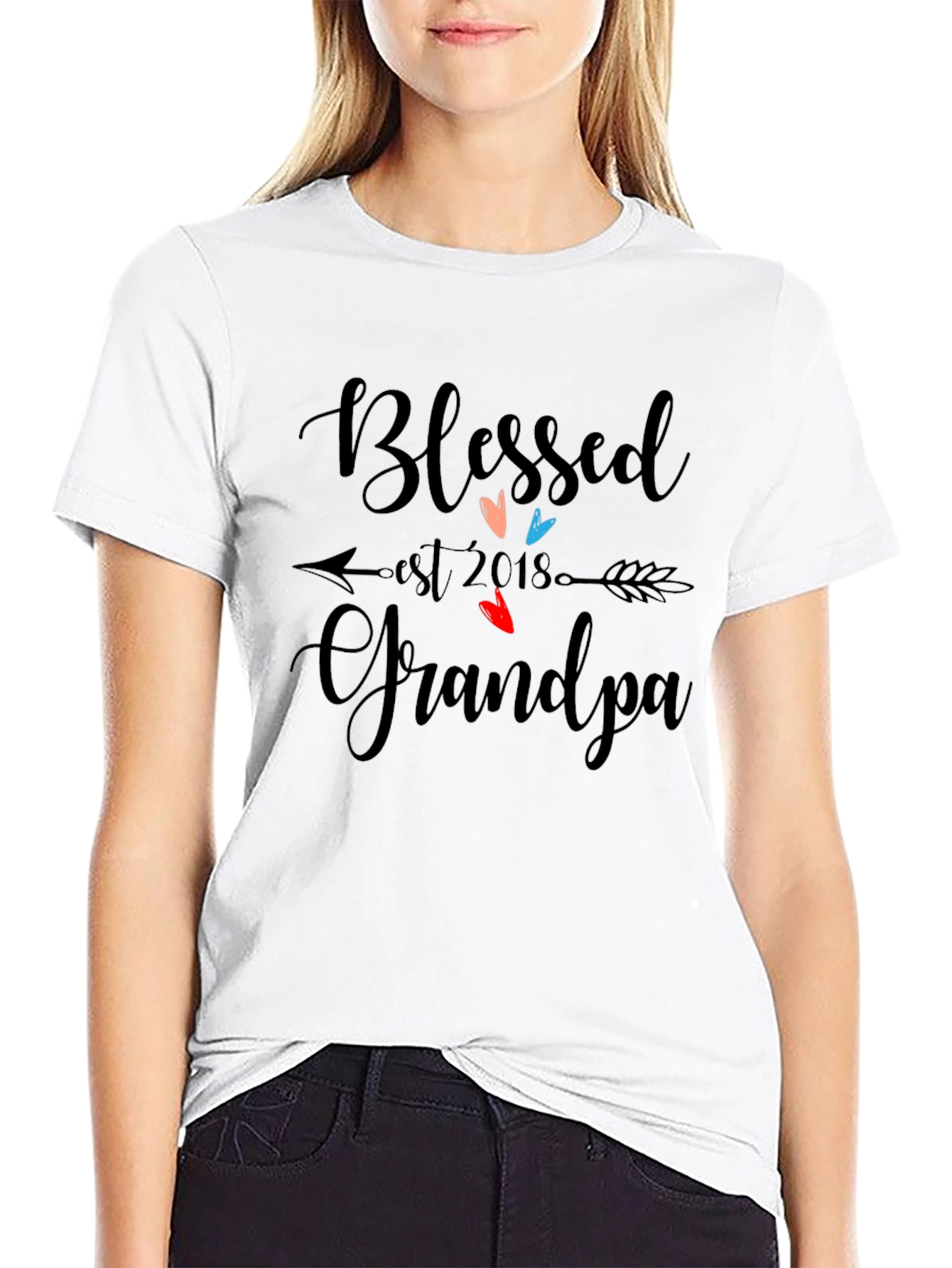 Blessed Grandpa Est 2018 Graphic T-Shirt