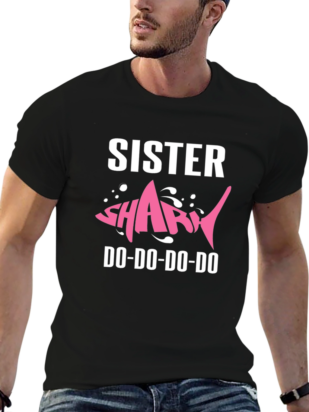 Sister Shark Black T-Shirt