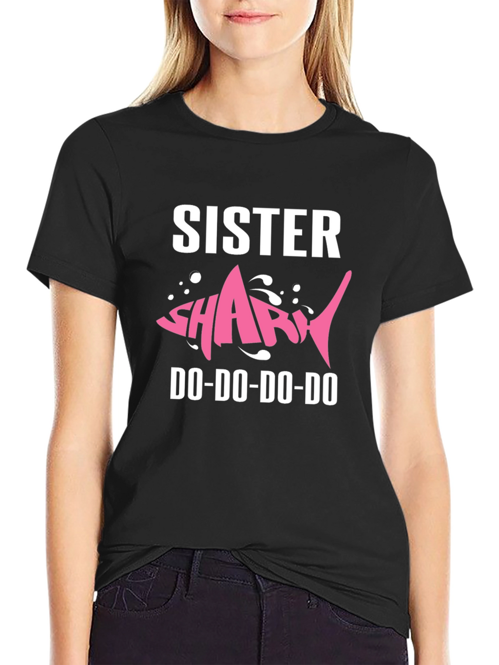 Sister Shark Black T-Shirt