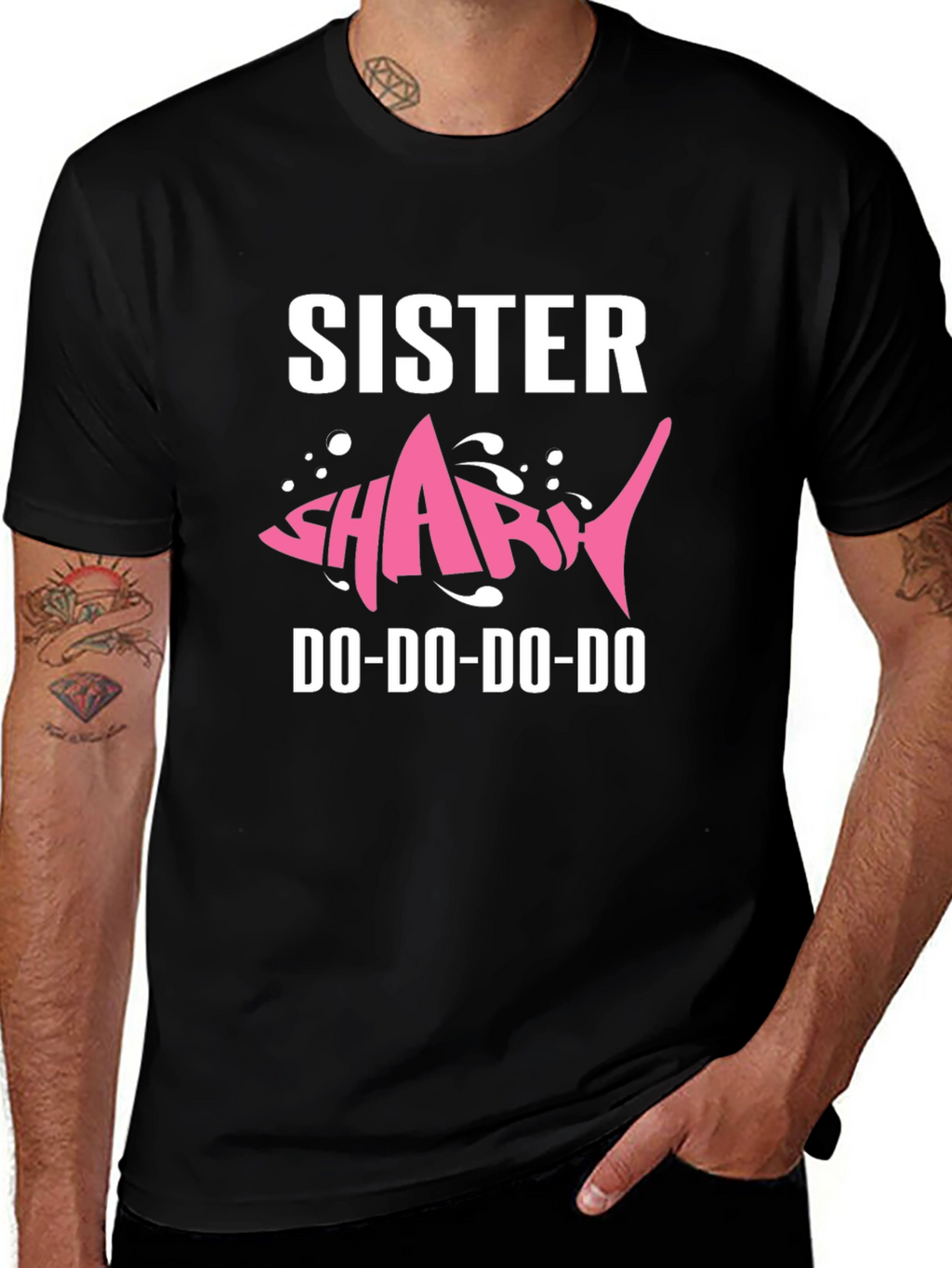 Sister Shark Black T-Shirt
