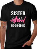 Sister Shark Black T-Shirt