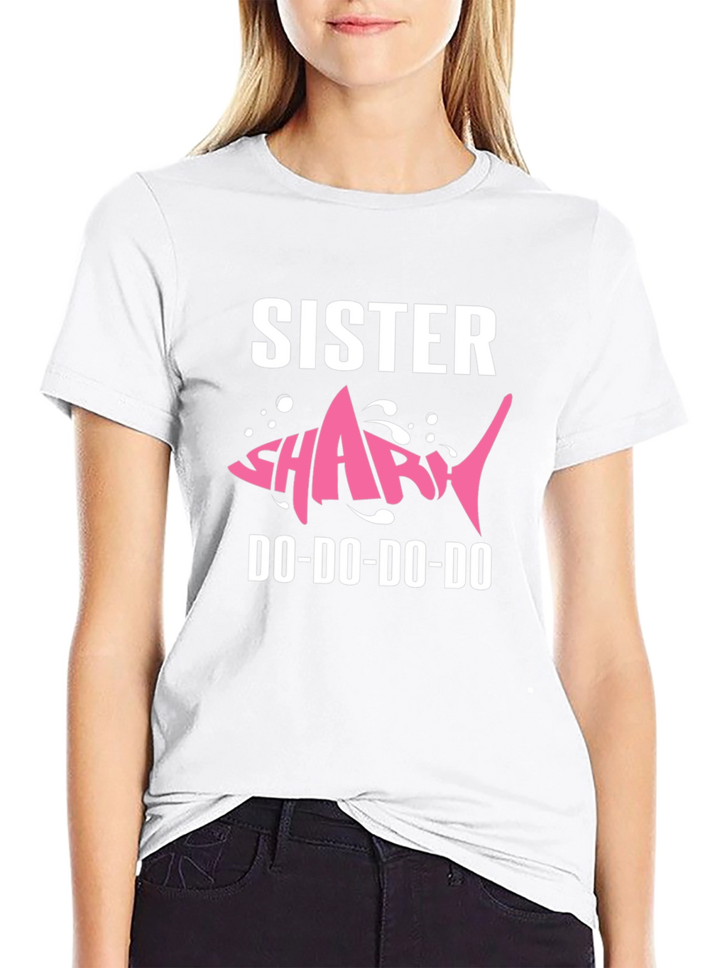Sister Shark Black T-Shirt