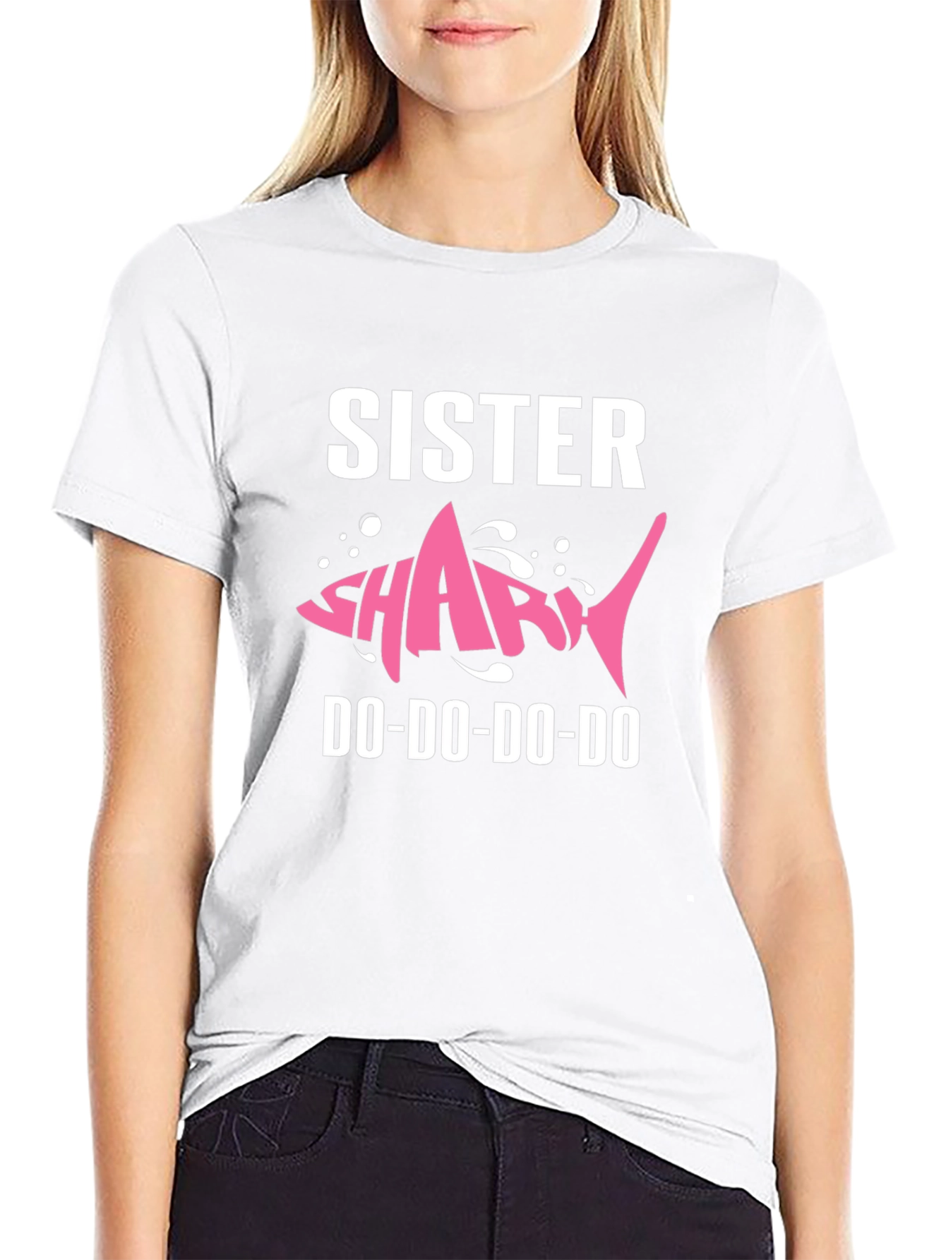 Sister Shark Black T-Shirt