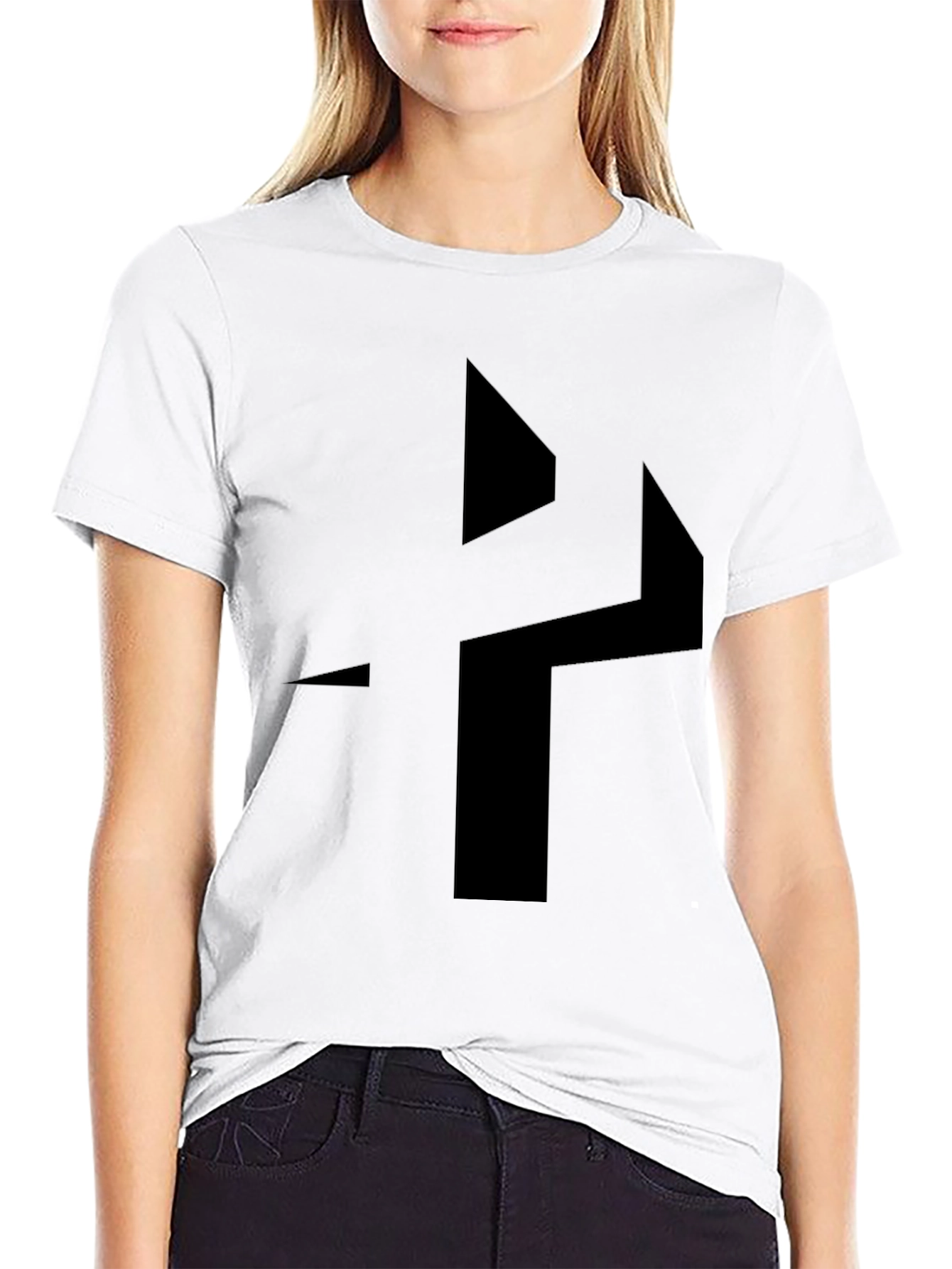Geometric Black Graphic Tee - Modern Style