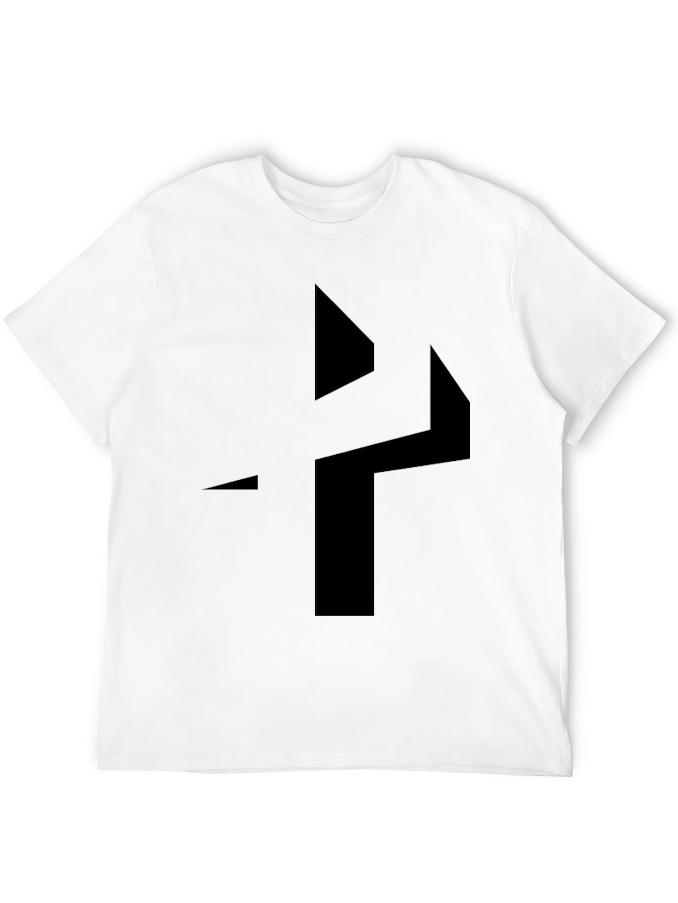 Geometric Black Graphic Tee - Modern Style