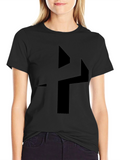 Geometric Black Graphic Tee - Modern Style