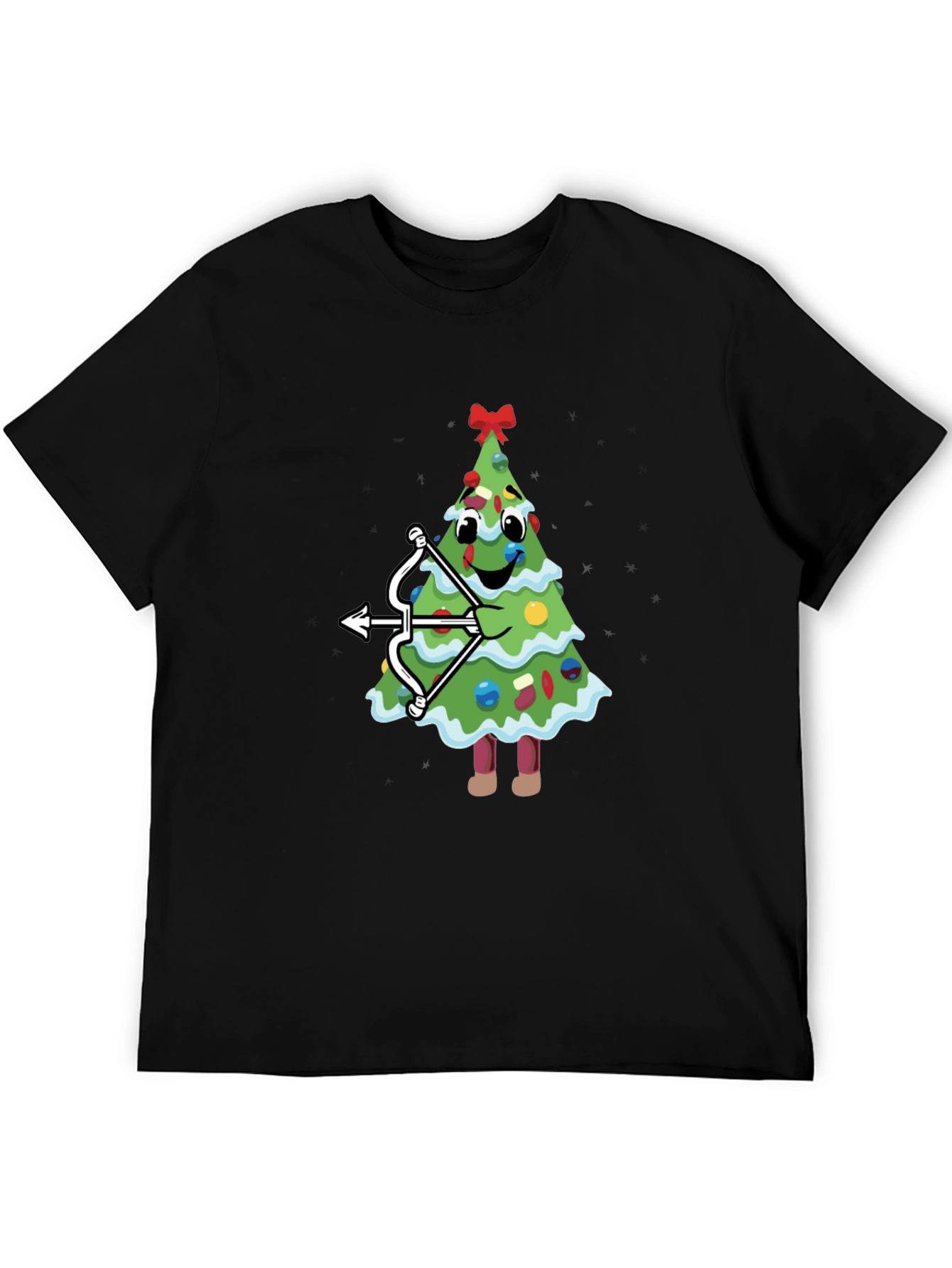 Festive Archer Tee: Holiday Christmas Tree Bow & Arrow T-Shirt