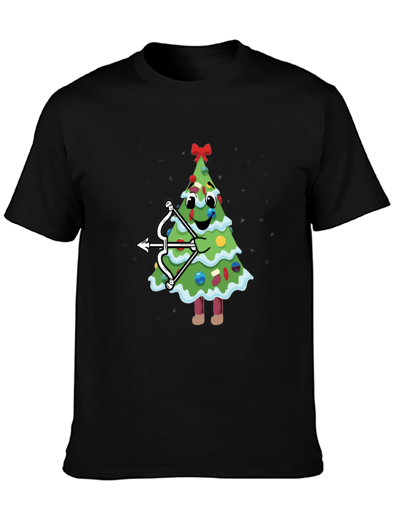 Festive Archer Tee: Holiday Christmas Tree Bow & Arrow T-Shirt
