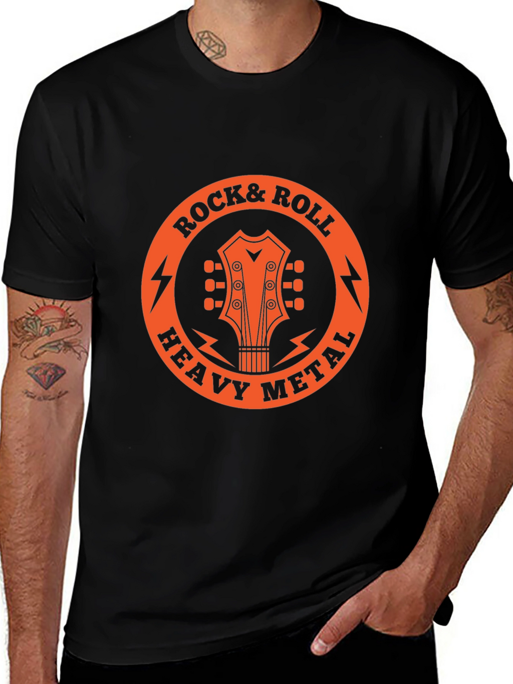 Rock & Roll Heavy Metal Guitar T-Shirt
