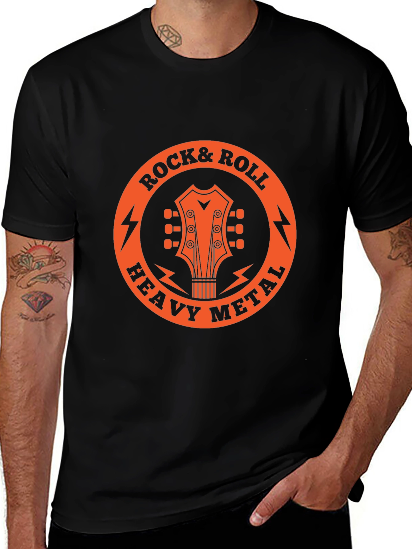 Rock & Roll Heavy Metal Guitar T-Shirt