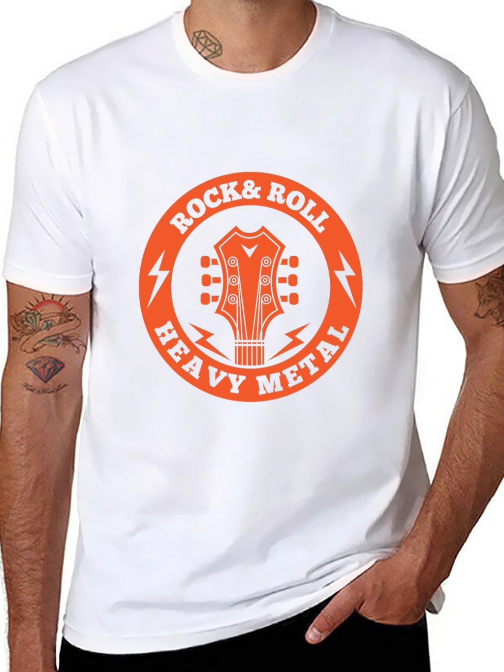 Rock & Roll Heavy Metal Guitar T-Shirt