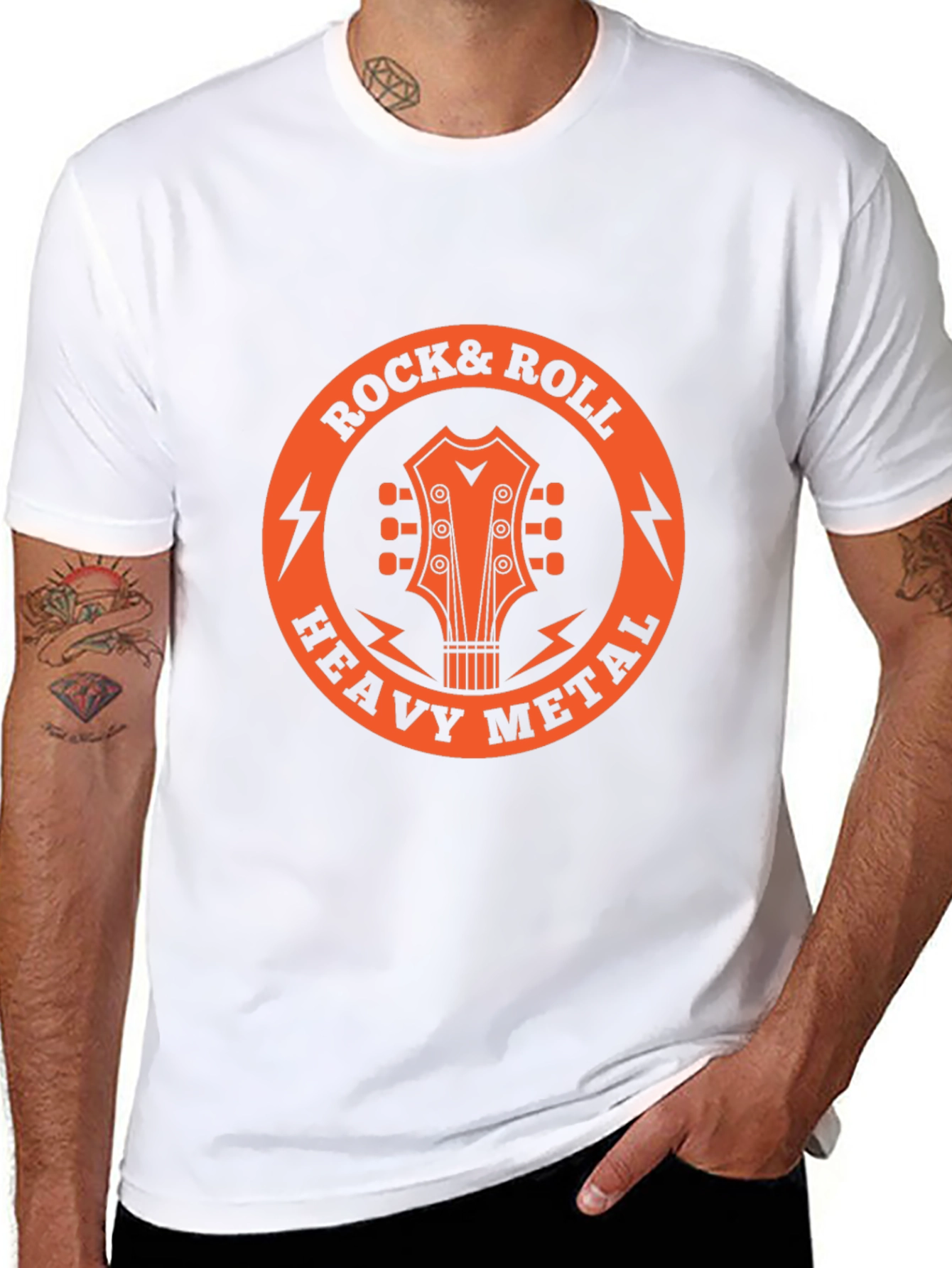 Rock & Roll Heavy Metal Guitar T-Shirt
