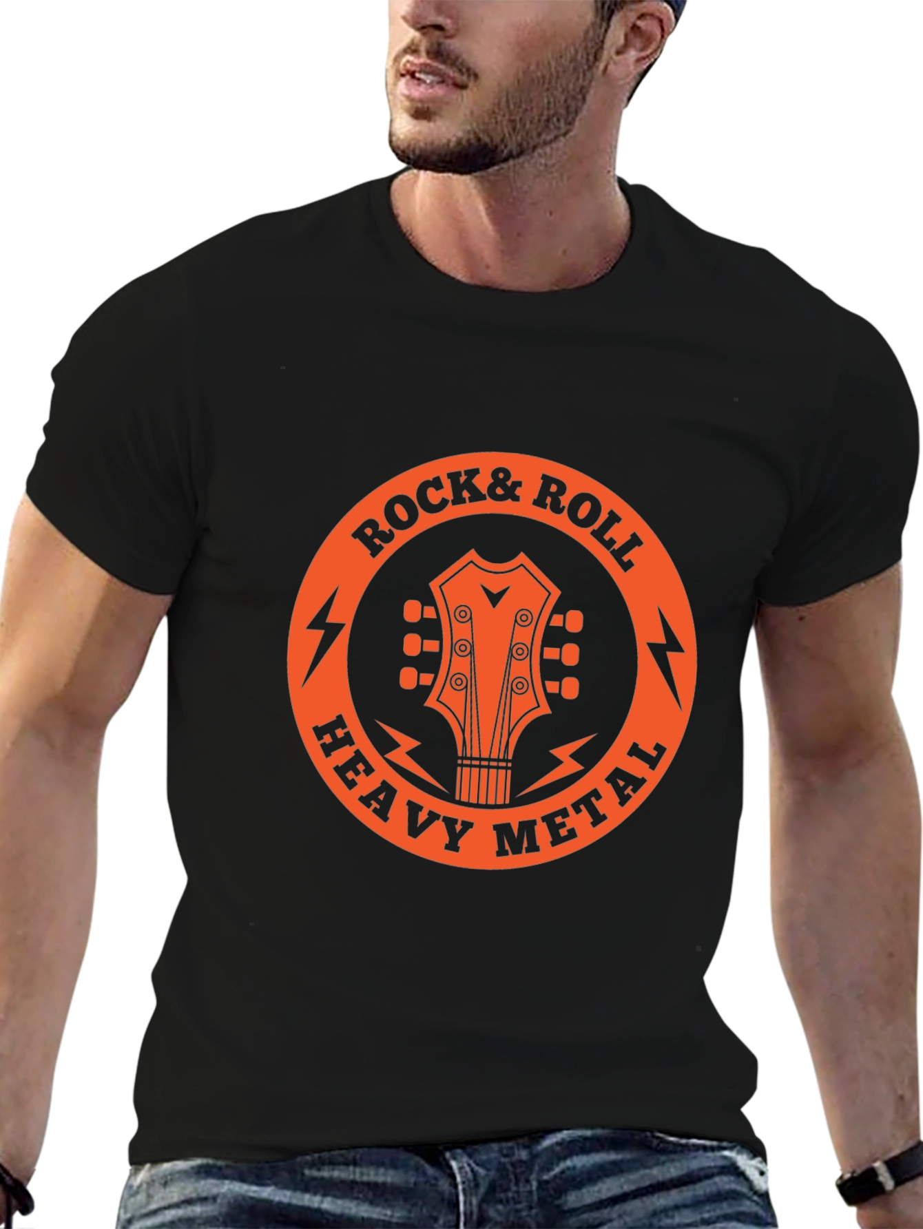 Rock & Roll Heavy Metal Guitar T-Shirt