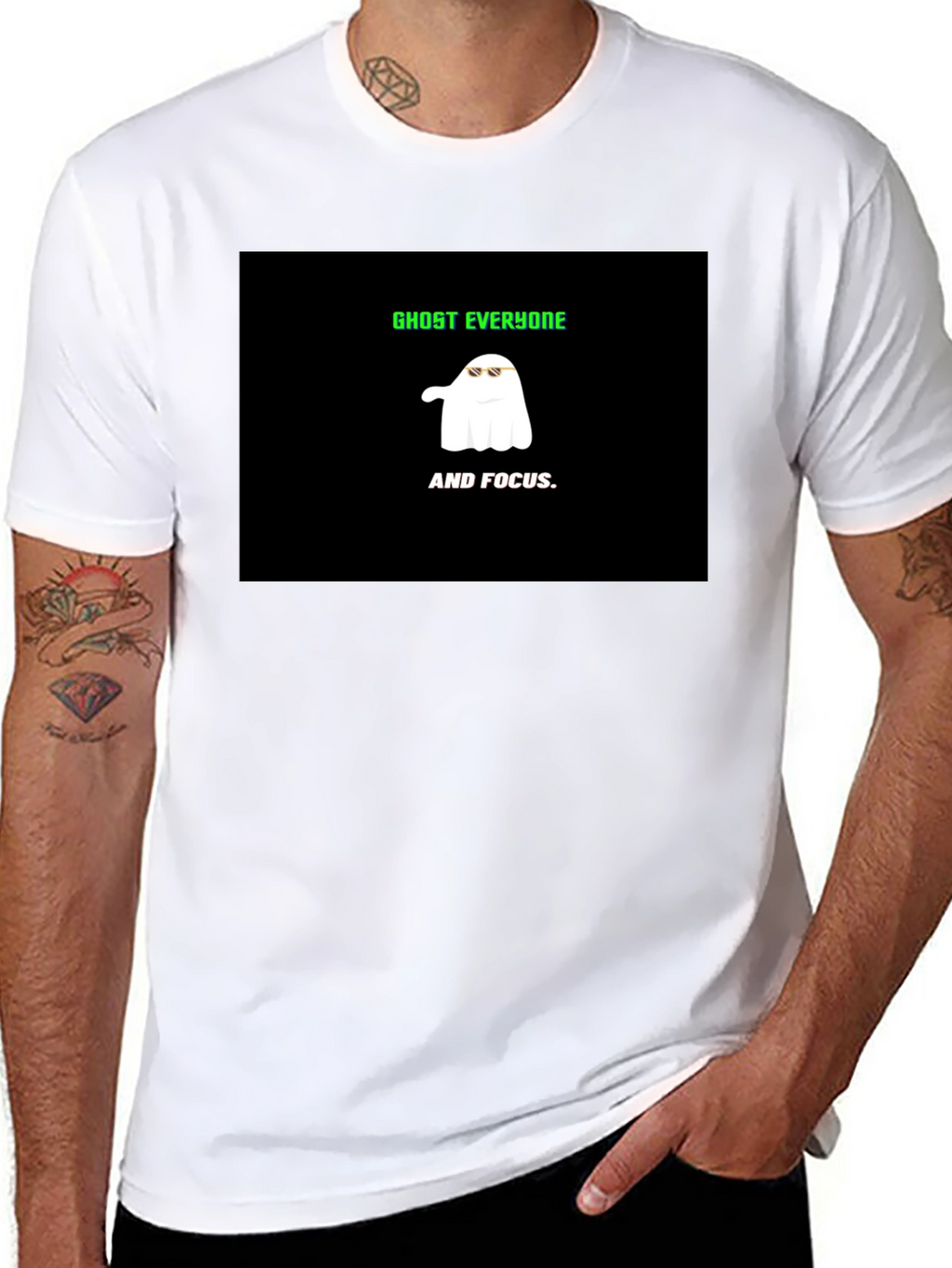 Ghost Everyone and Focus Graphic Tee