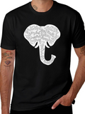 Elephant Word Art Graphic T-Shirt
