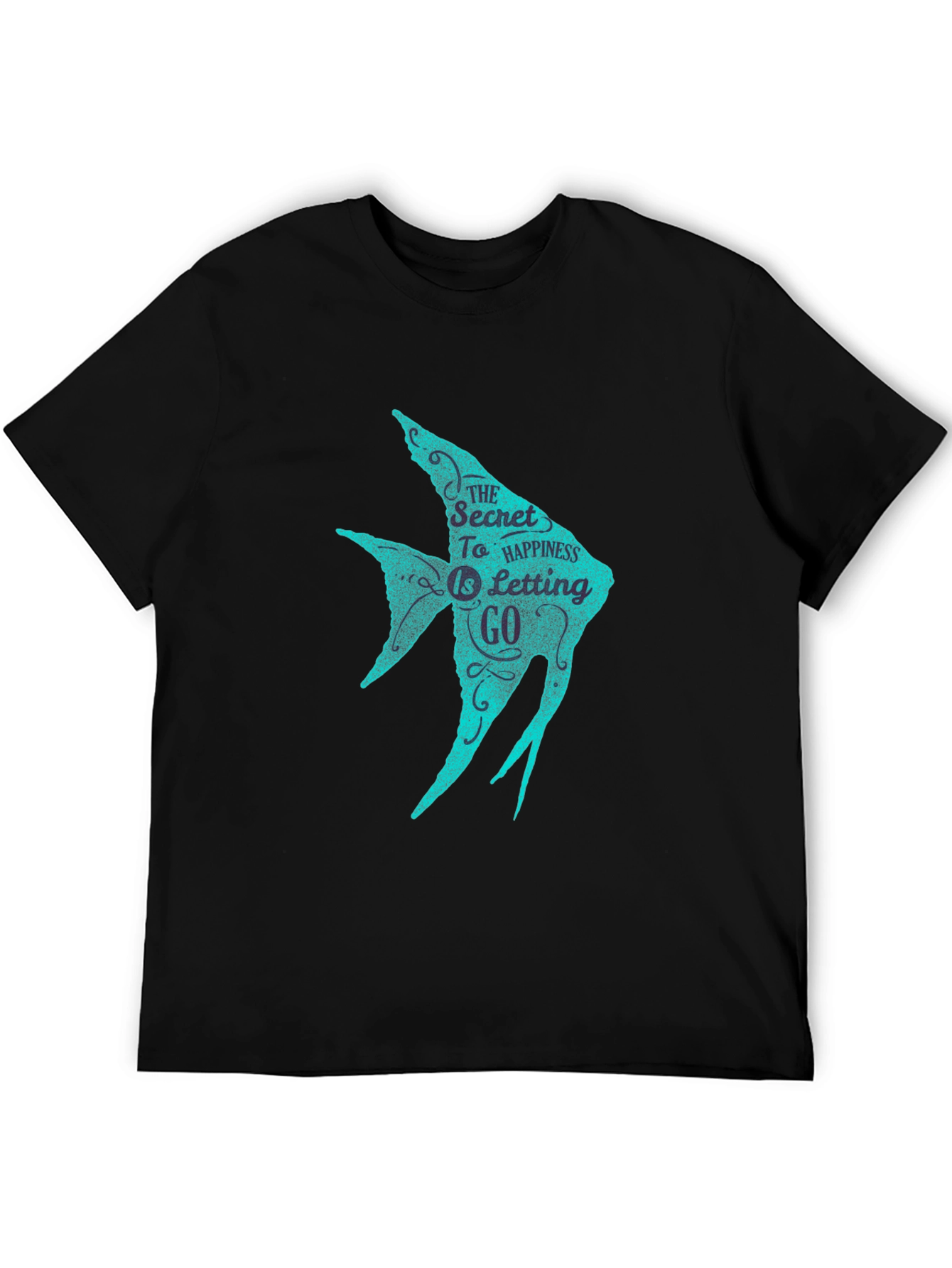 Secret To Happiness Fish Graphic T-Shirt