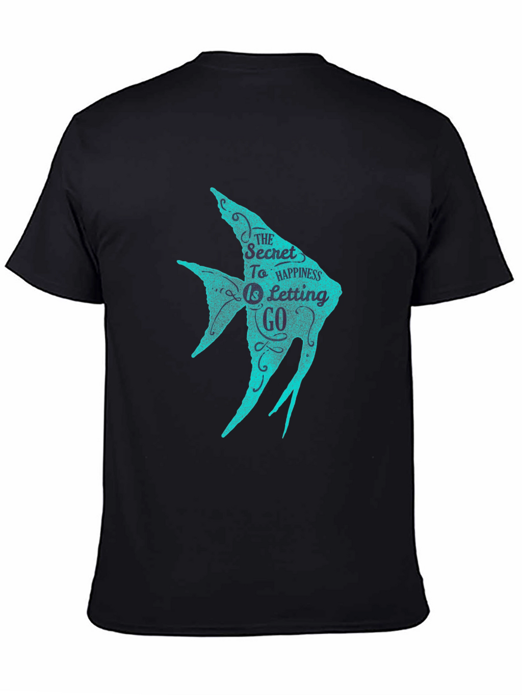 Secret To Happiness Fish Graphic T-Shirt