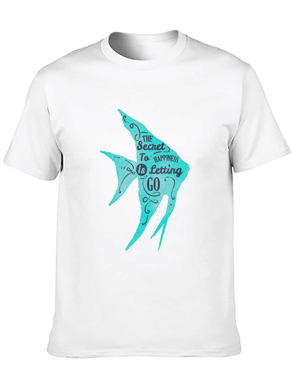 Secret To Happiness Fish Graphic T-Shirt