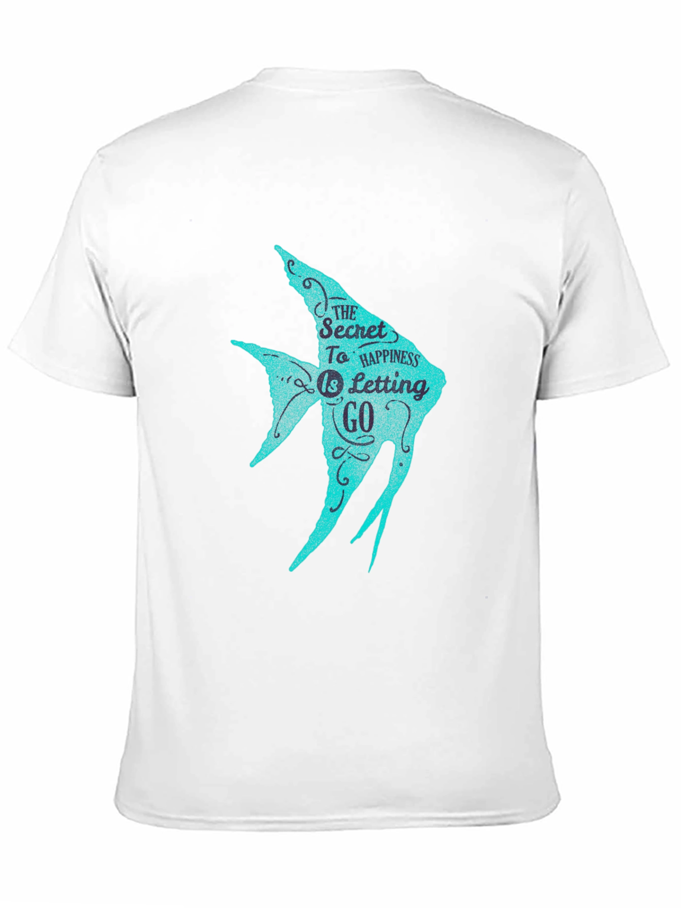 Secret To Happiness Fish Graphic T-Shirt