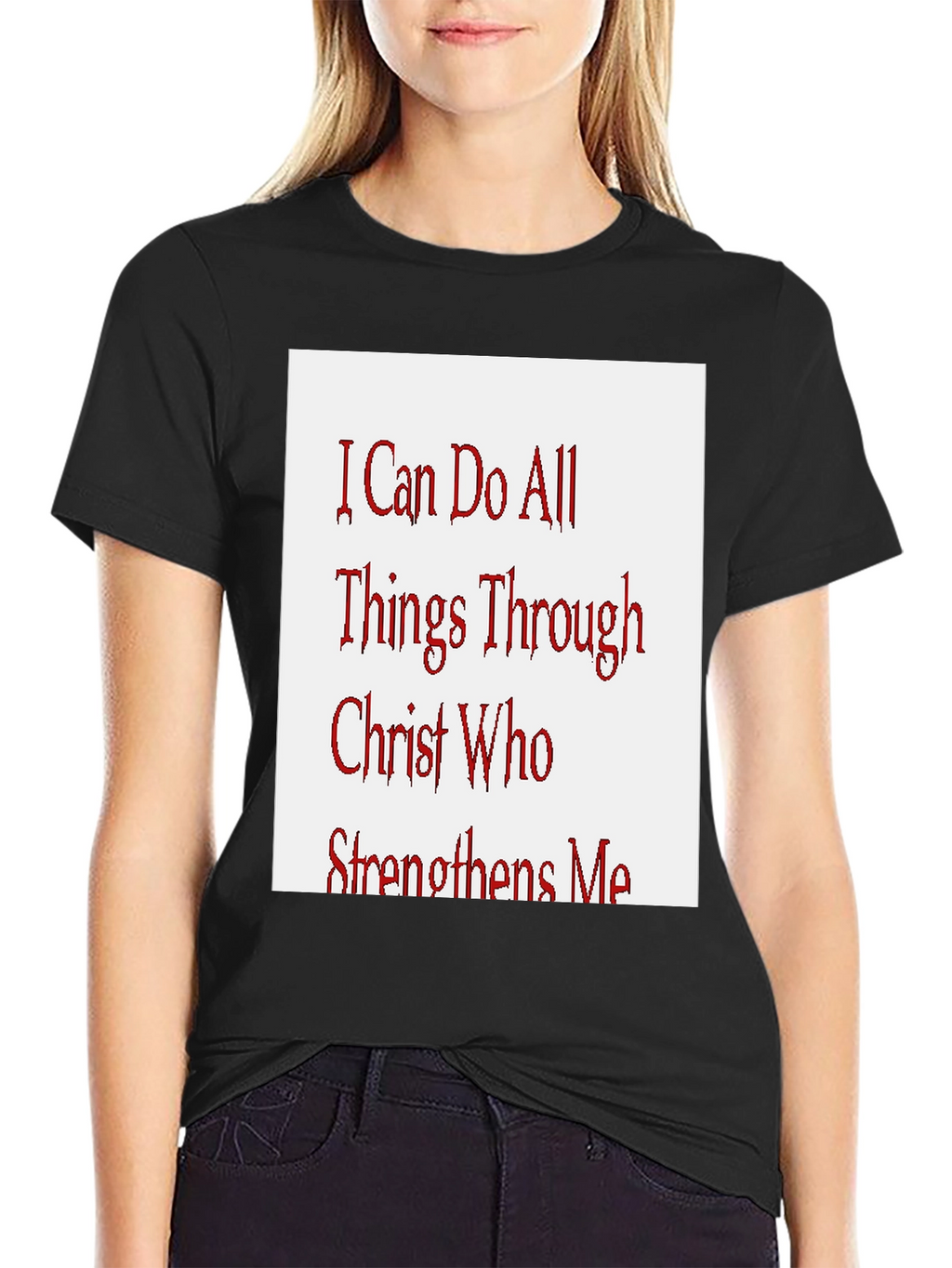 Inspirational Christian T-Shirt - All Things Through Christ