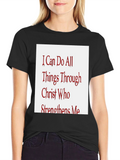 Inspirational Christian T-Shirt - All Things Through Christ