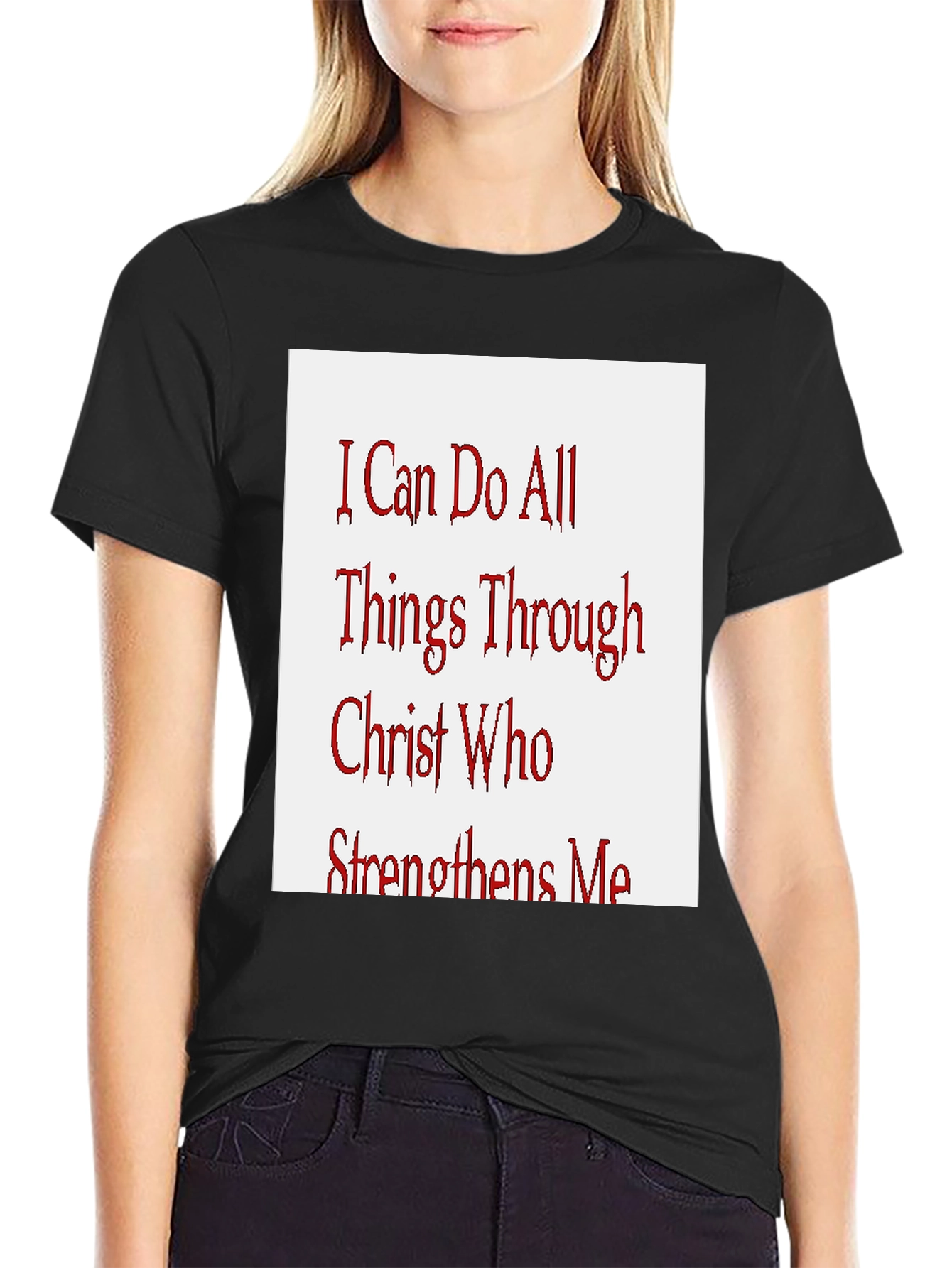 Inspirational Christian T-Shirt - All Things Through Christ