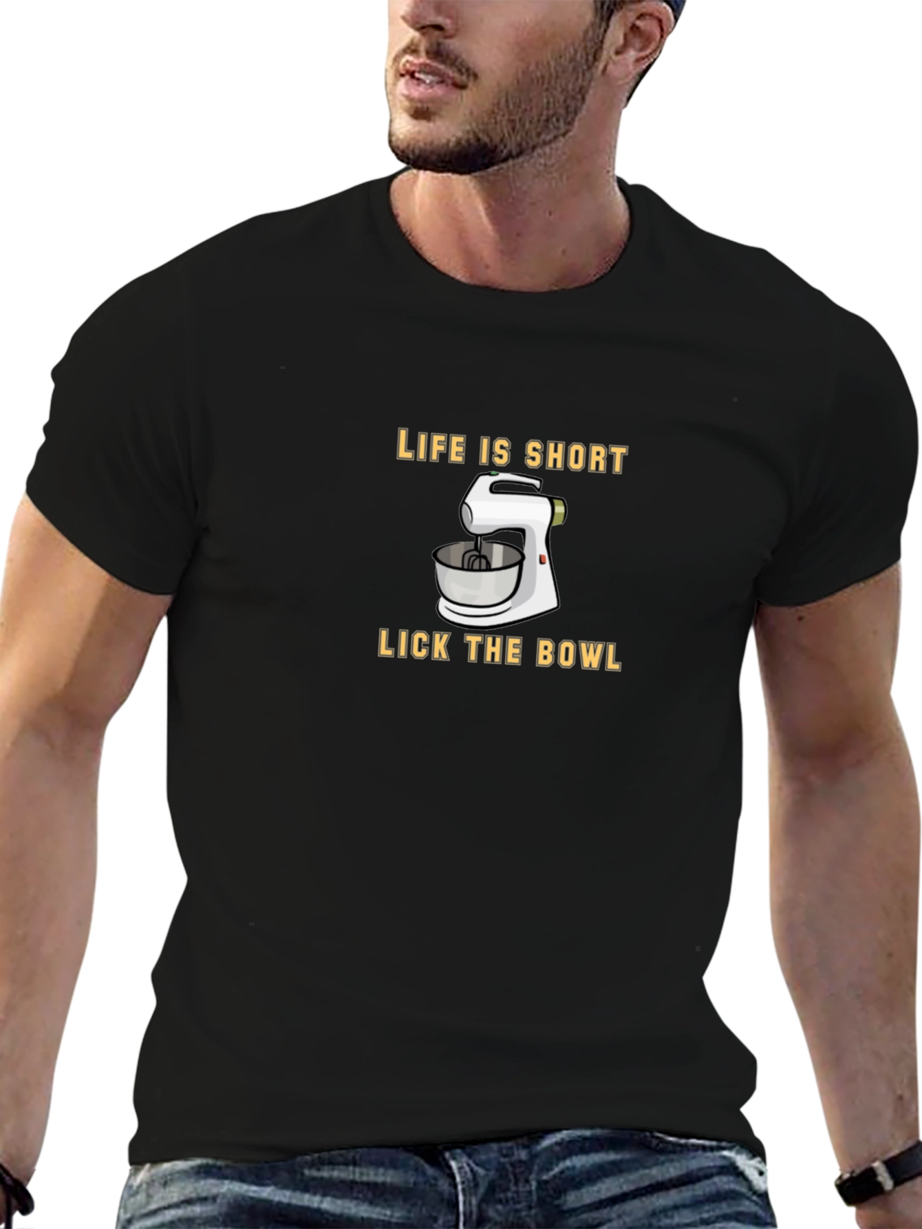Life is Short Lick the Bowl T-Shirt - Bakers Tee