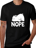 Nope Bear Graphic Tee - Comfortable Everyday Wear