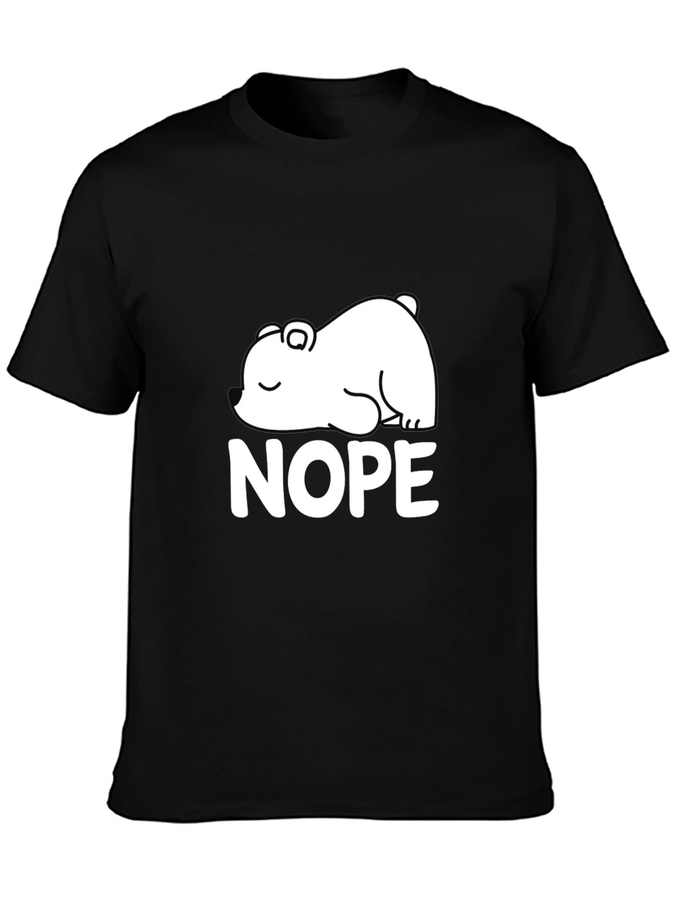 Nope Bear Graphic Tee - Comfortable Everyday Wear