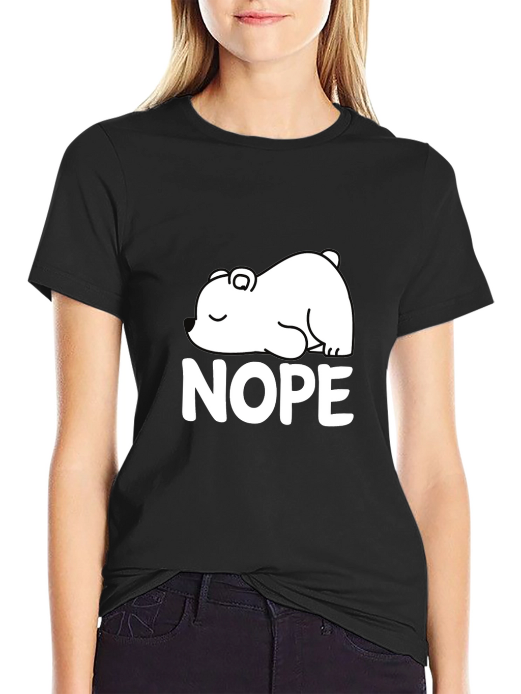 Nope Bear Graphic Tee - Comfortable Everyday Wear