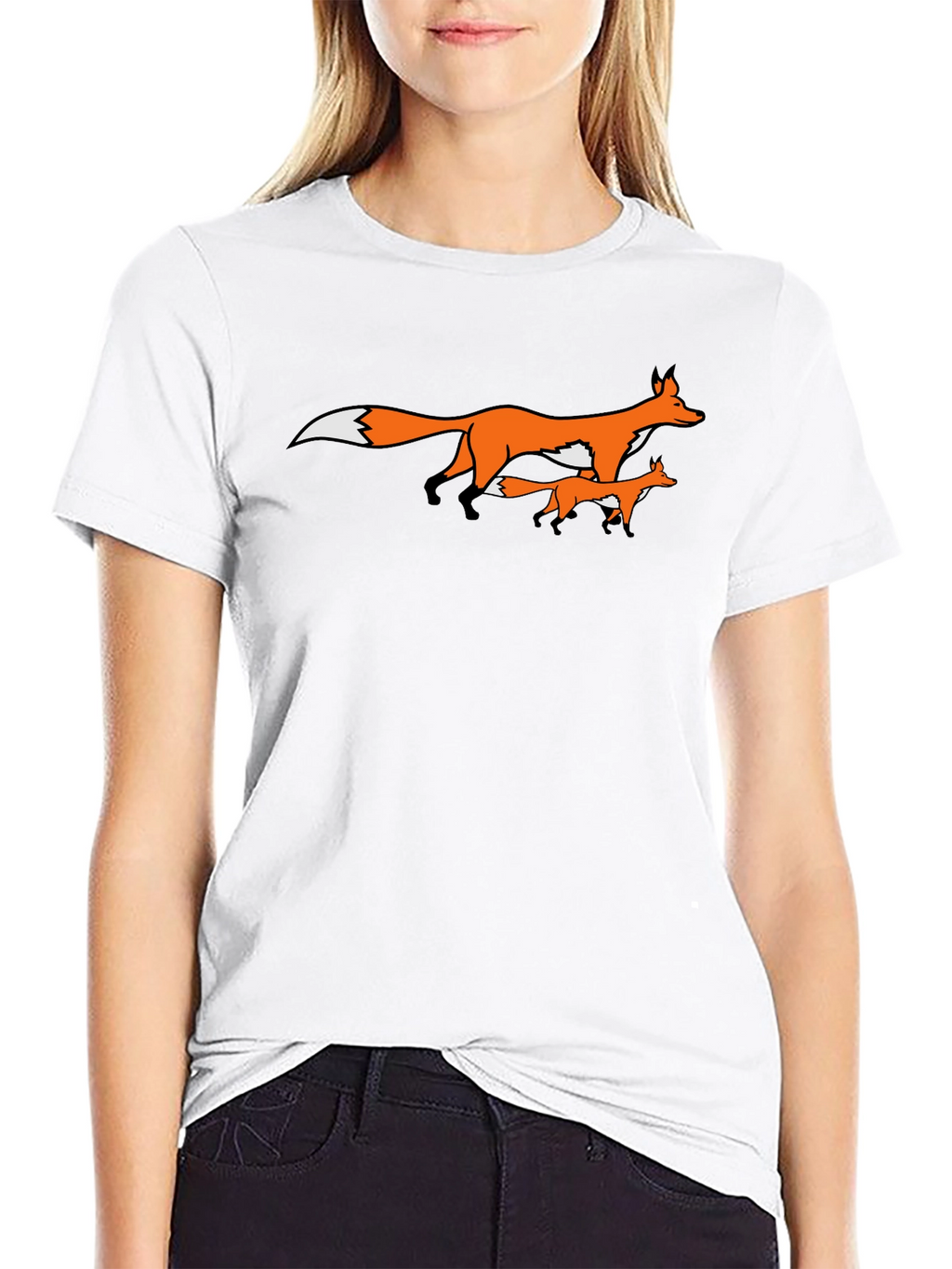 Fox Family Graphic Print Tee