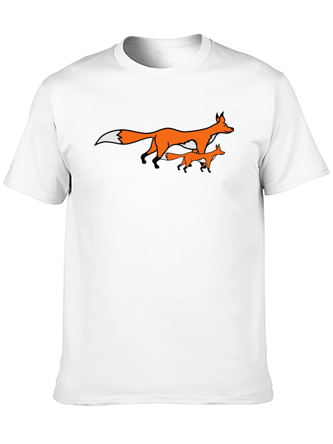Fox Family Graphic Print Tee