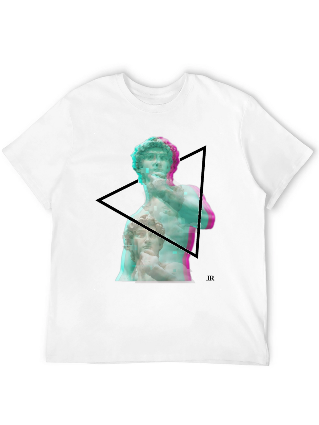 David Statue Graphic Print Black T-Shirt