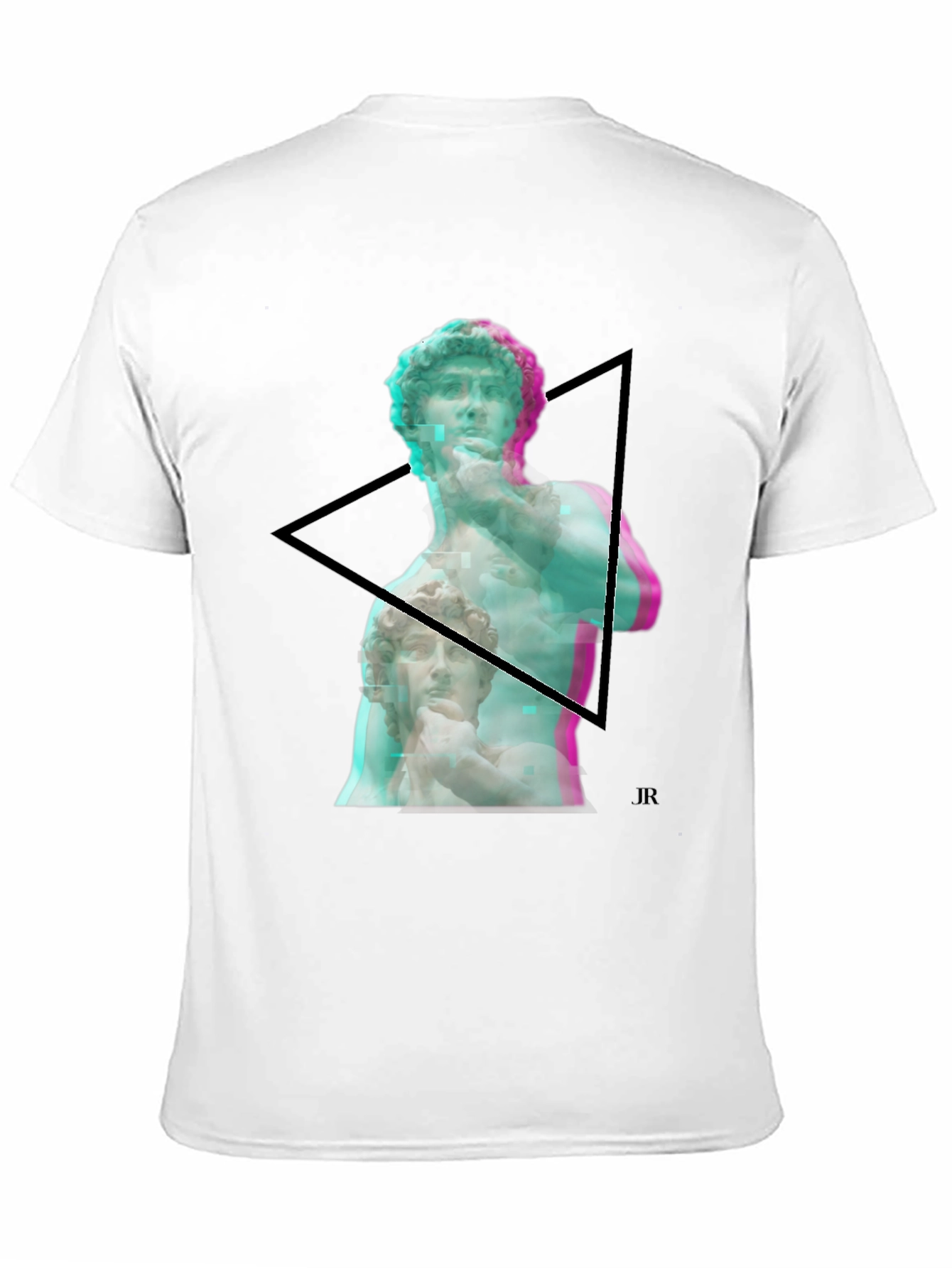 David Statue Graphic Print Black T-Shirt