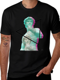 David Statue Graphic Print Black T-Shirt