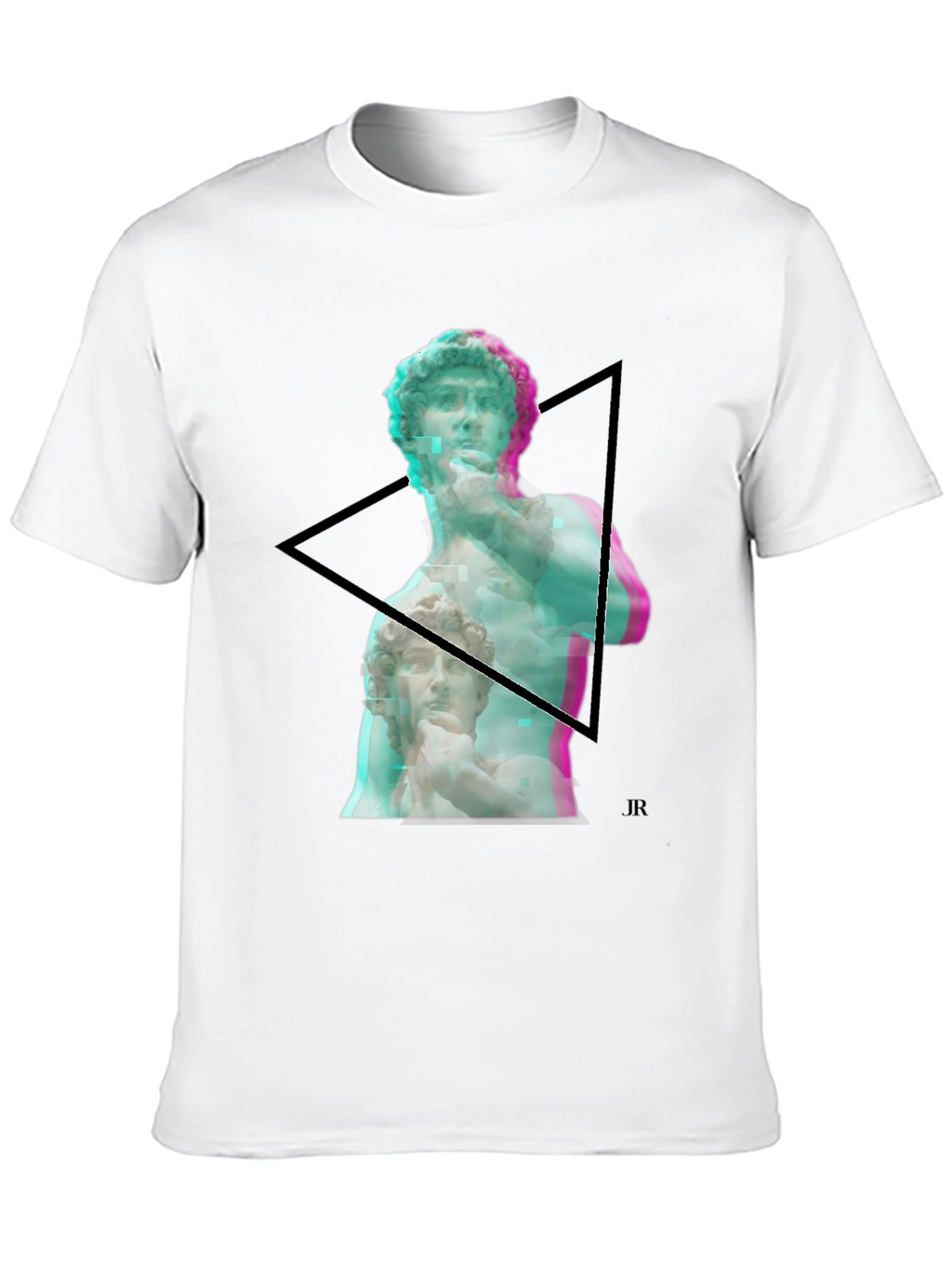 David Statue Graphic Print Black T-Shirt