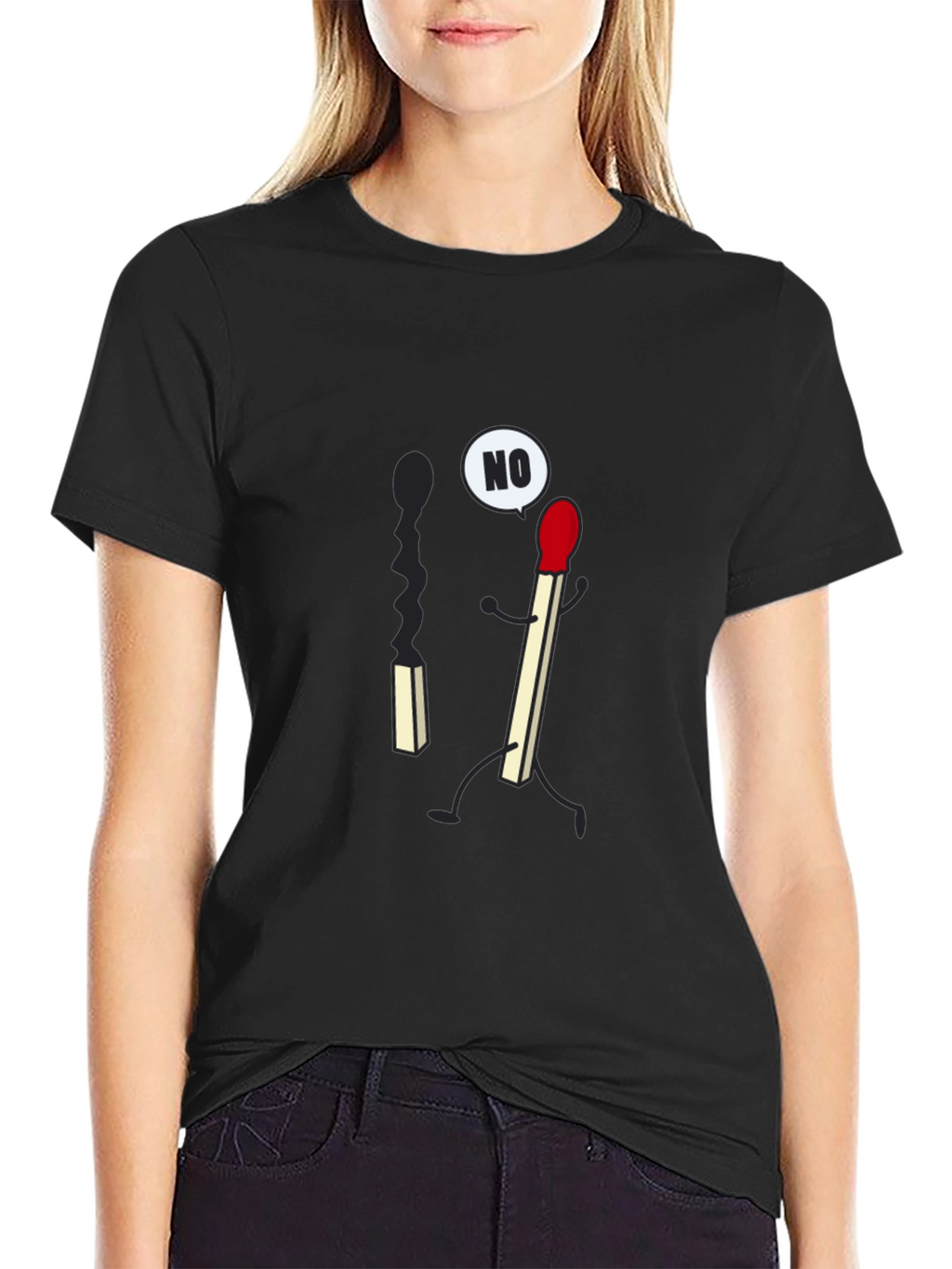 Funny Matchstick T-Shirt - Say No To Burning Out!