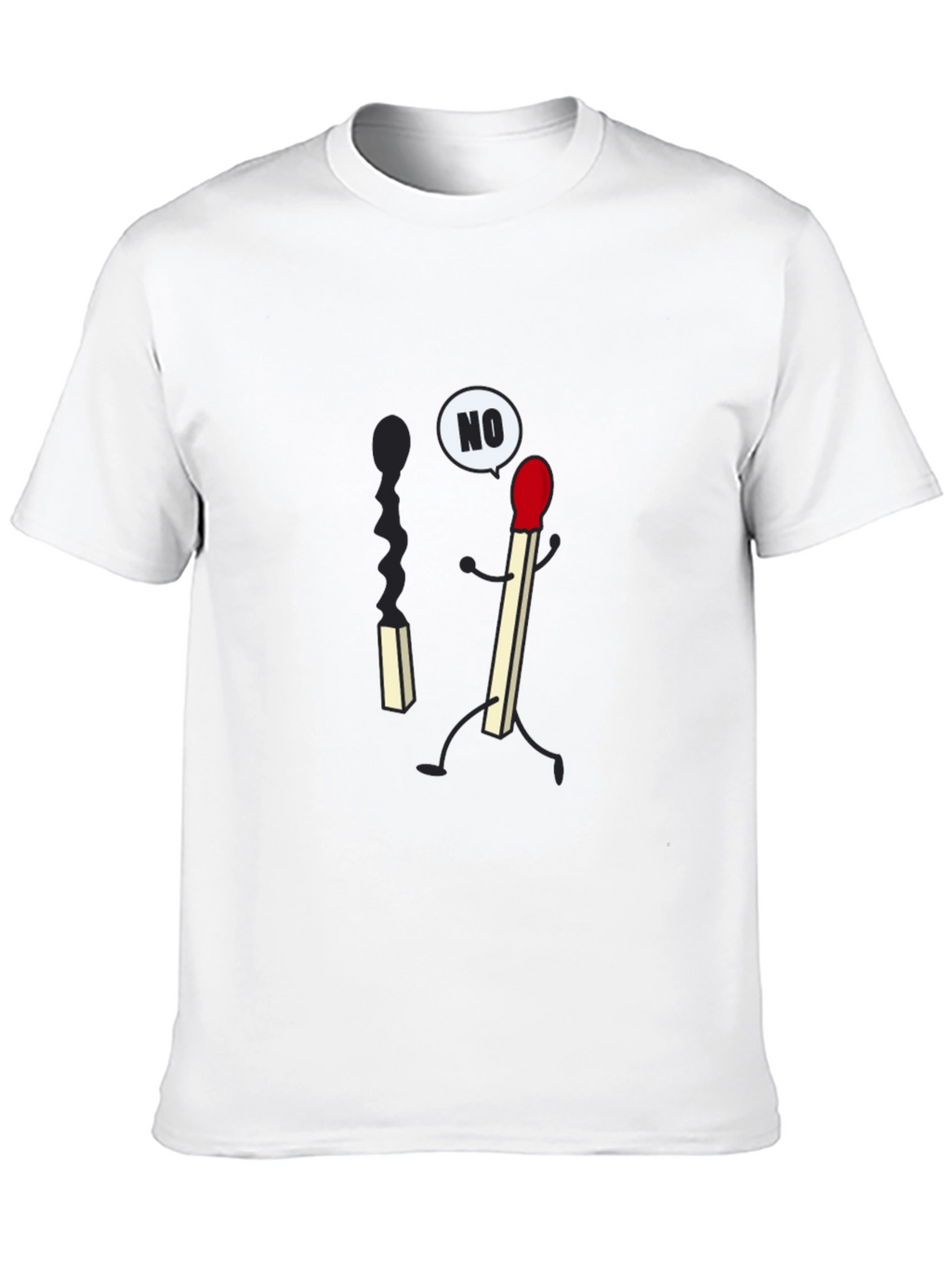 Funny Matchstick T-Shirt - Say No To Burning Out!
