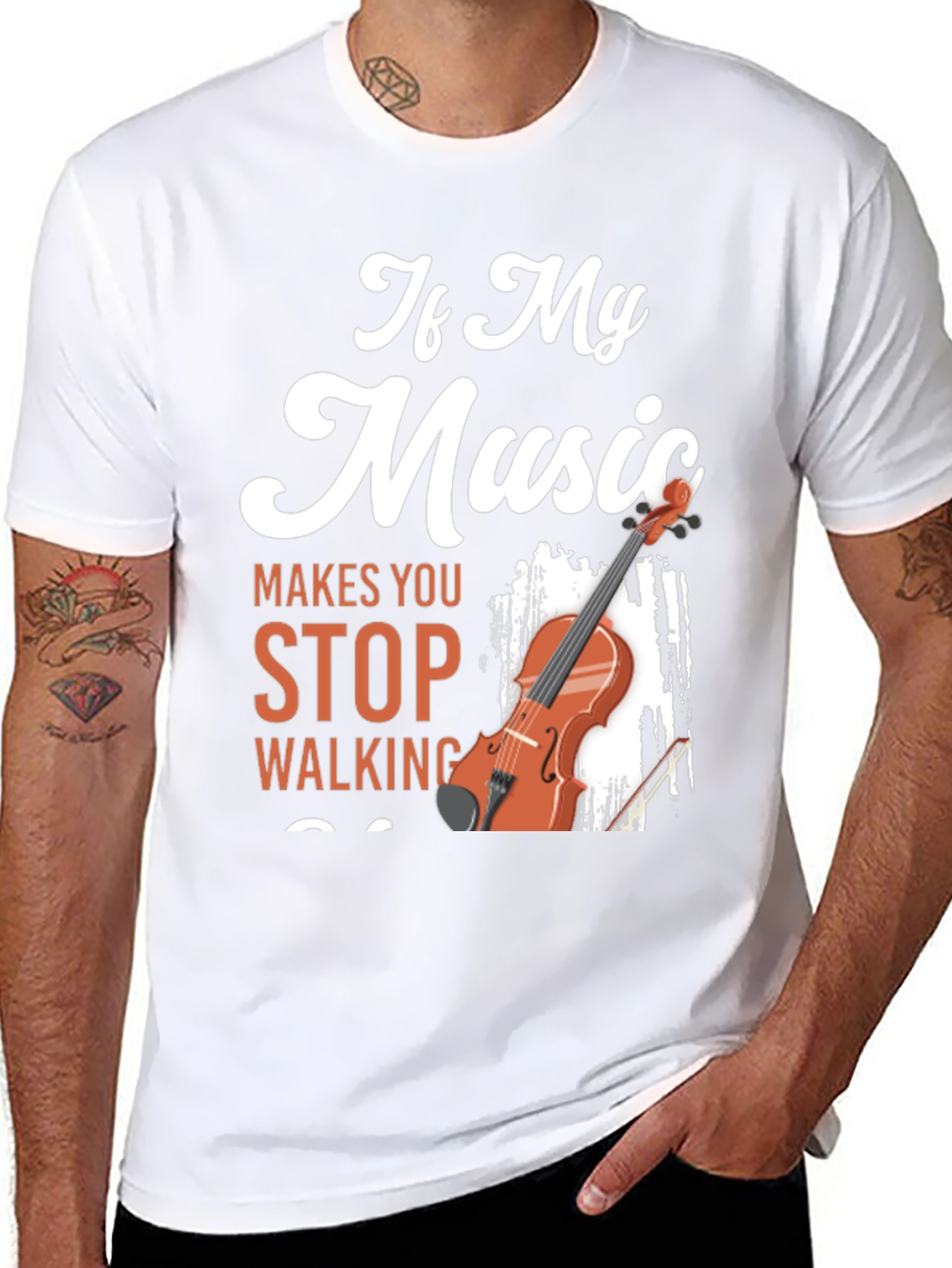 If My Music Makes You Stop Violin T-Shirt