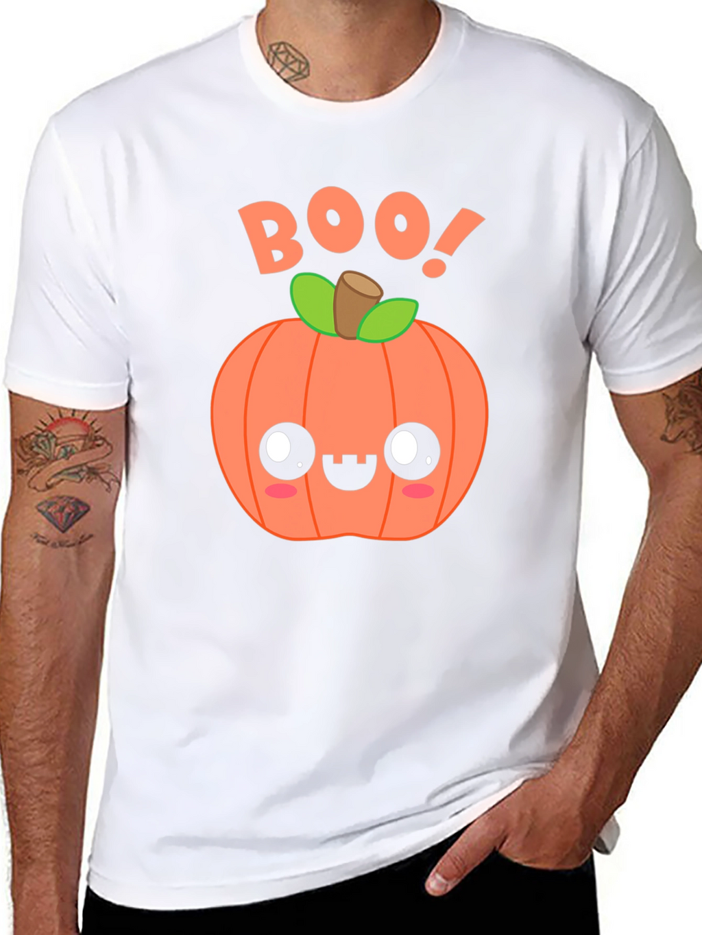 Cute Halloween Pumpkin BOO! Graphic Tee
