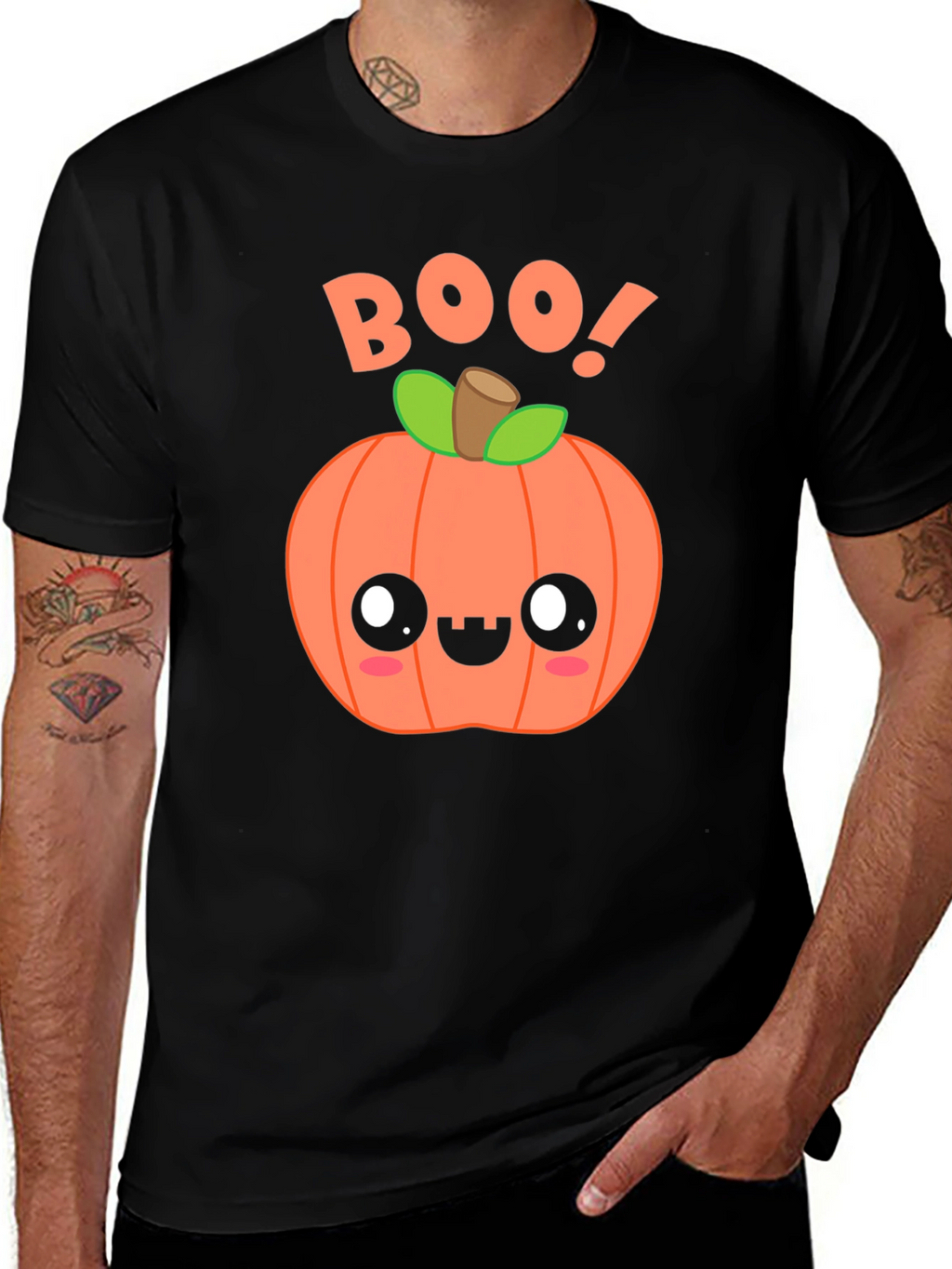 Cute Halloween Pumpkin BOO! Graphic Tee