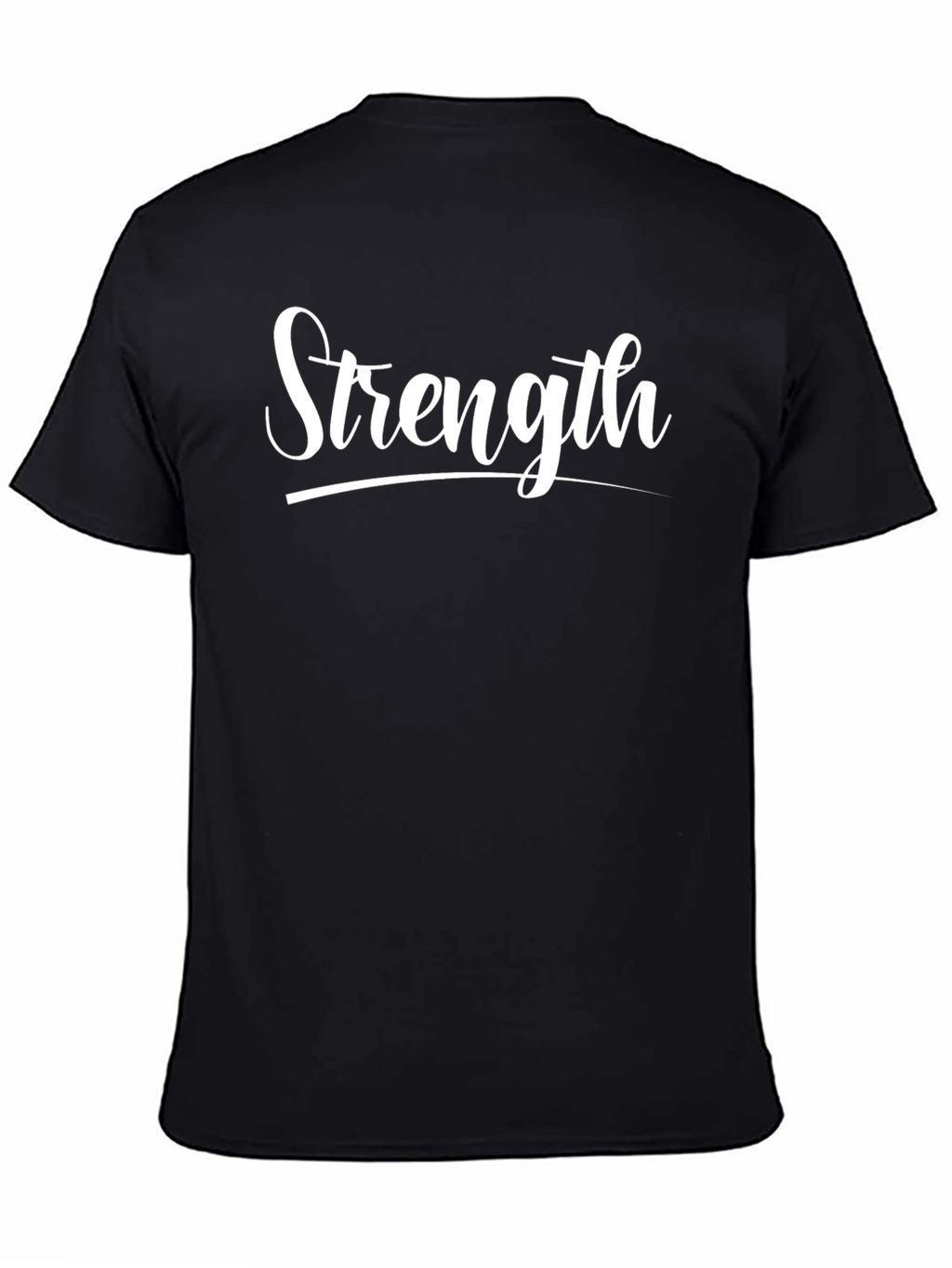 Strength Graphic Print Black T-Shirt