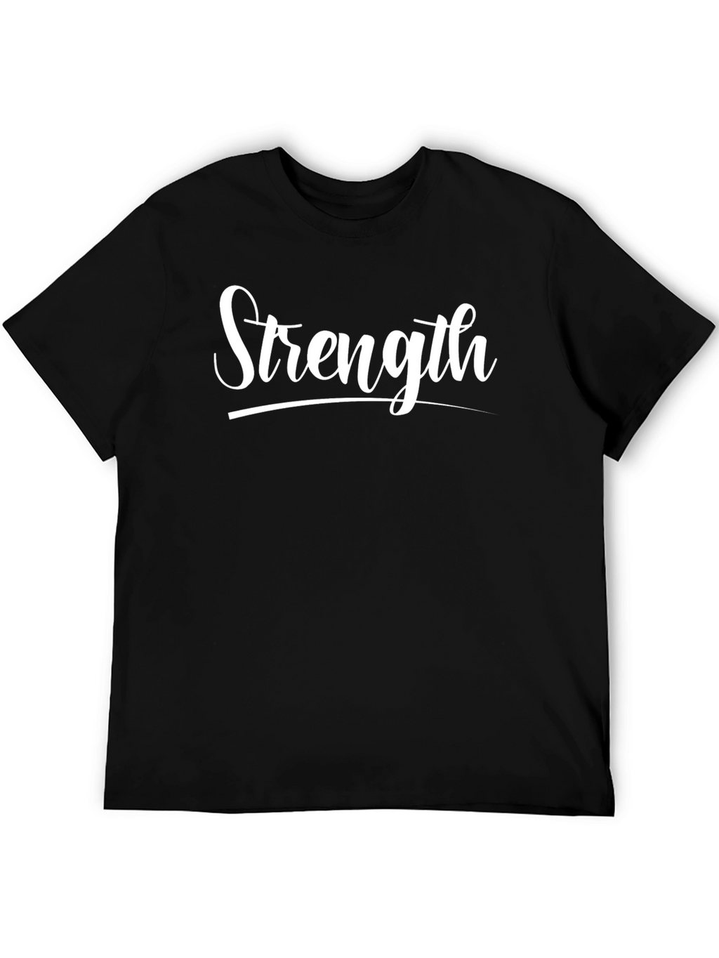 Strength Graphic Print Black T-Shirt
