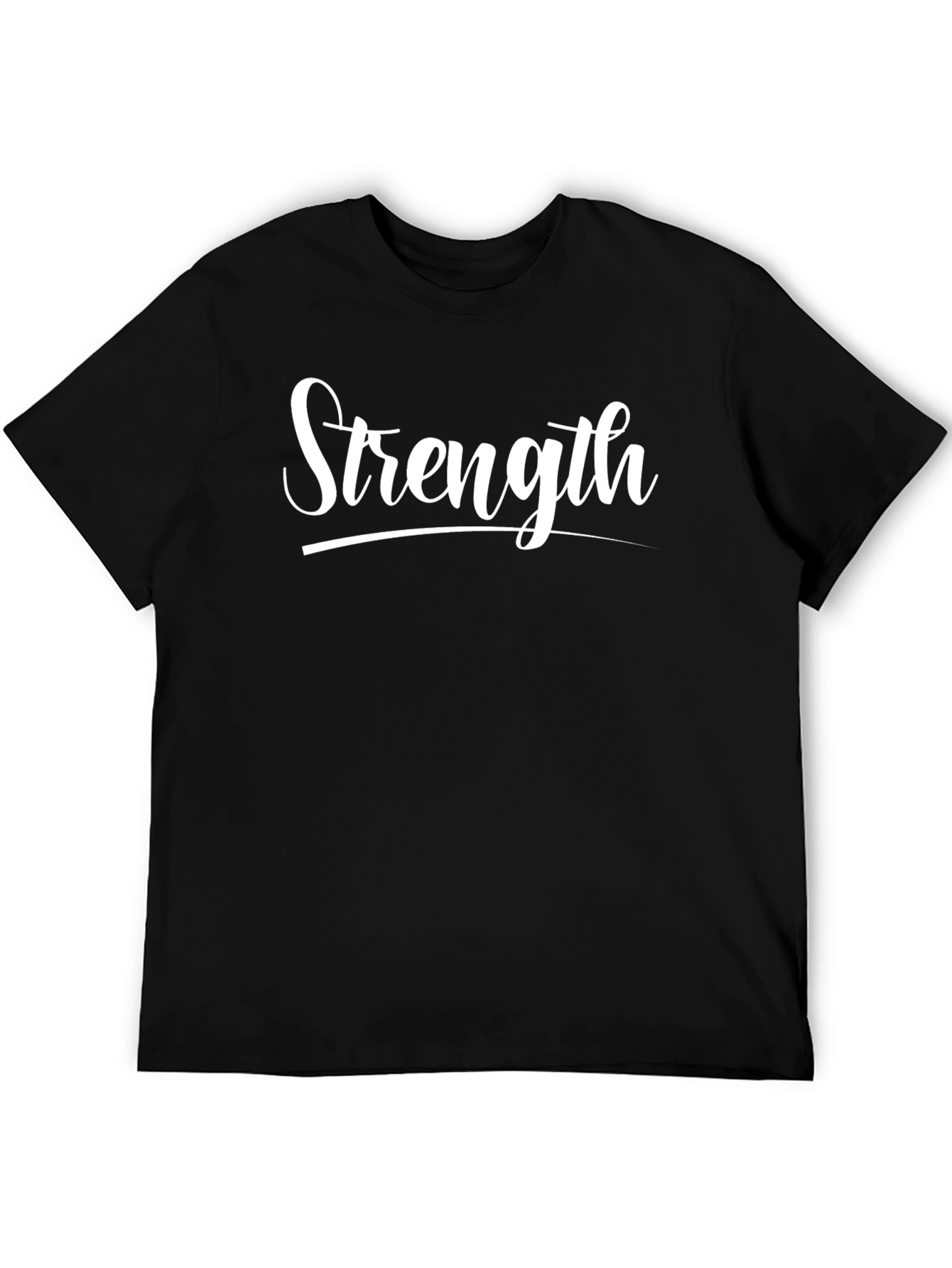 Strength Graphic Print Black T-Shirt
