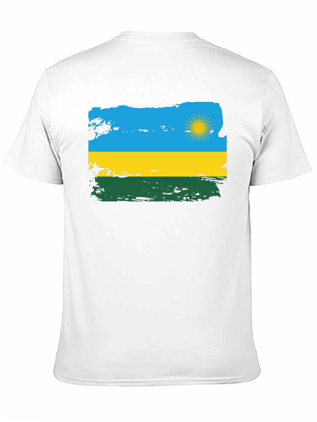 Rwanda Flag T-Shirt - Distressed Graphic Tee