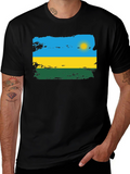 Rwanda Flag T-Shirt - Distressed Graphic Tee