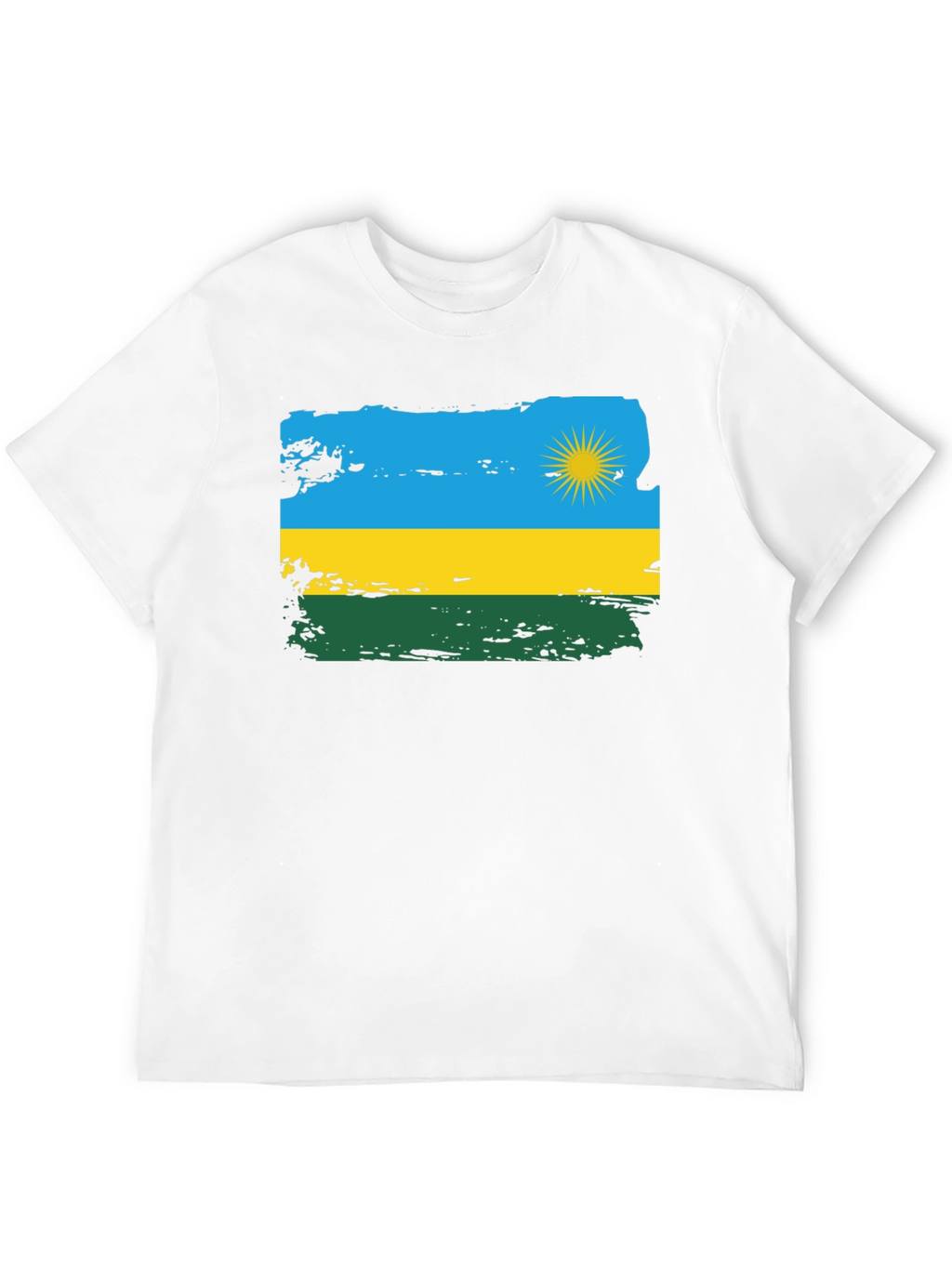 Rwanda Flag T-Shirt - Distressed Graphic Tee
