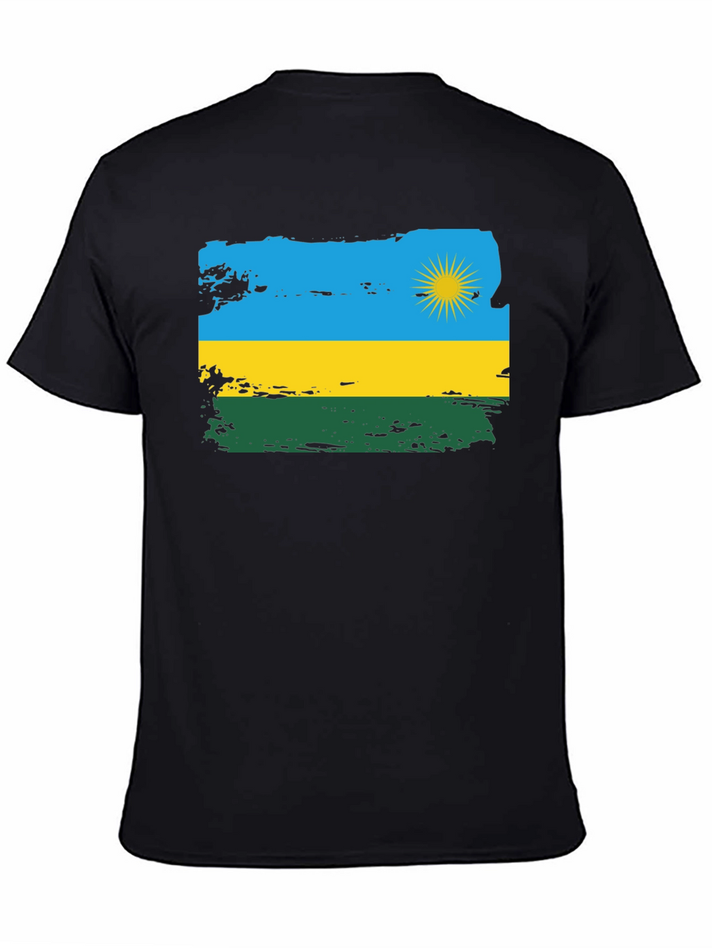Rwanda Flag T-Shirt - Distressed Graphic Tee