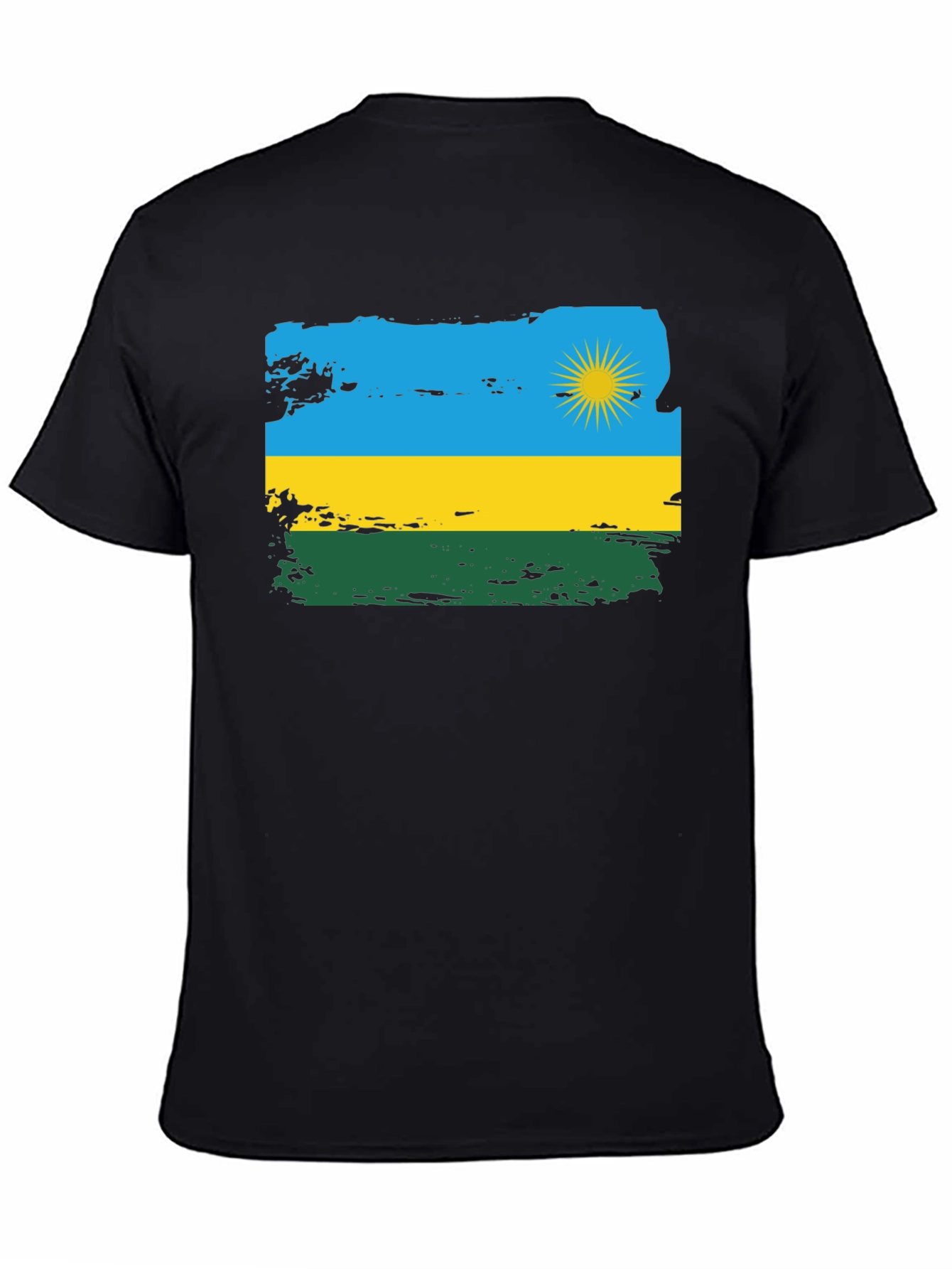 Rwanda Flag T-Shirt - Distressed Graphic Tee