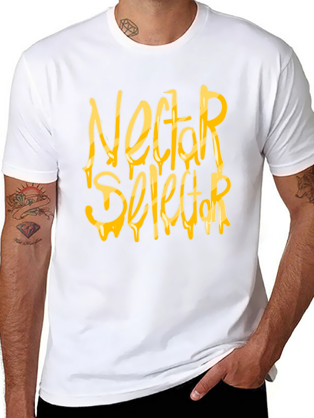 Nectar Selector Black T-Shirt Graphic Print